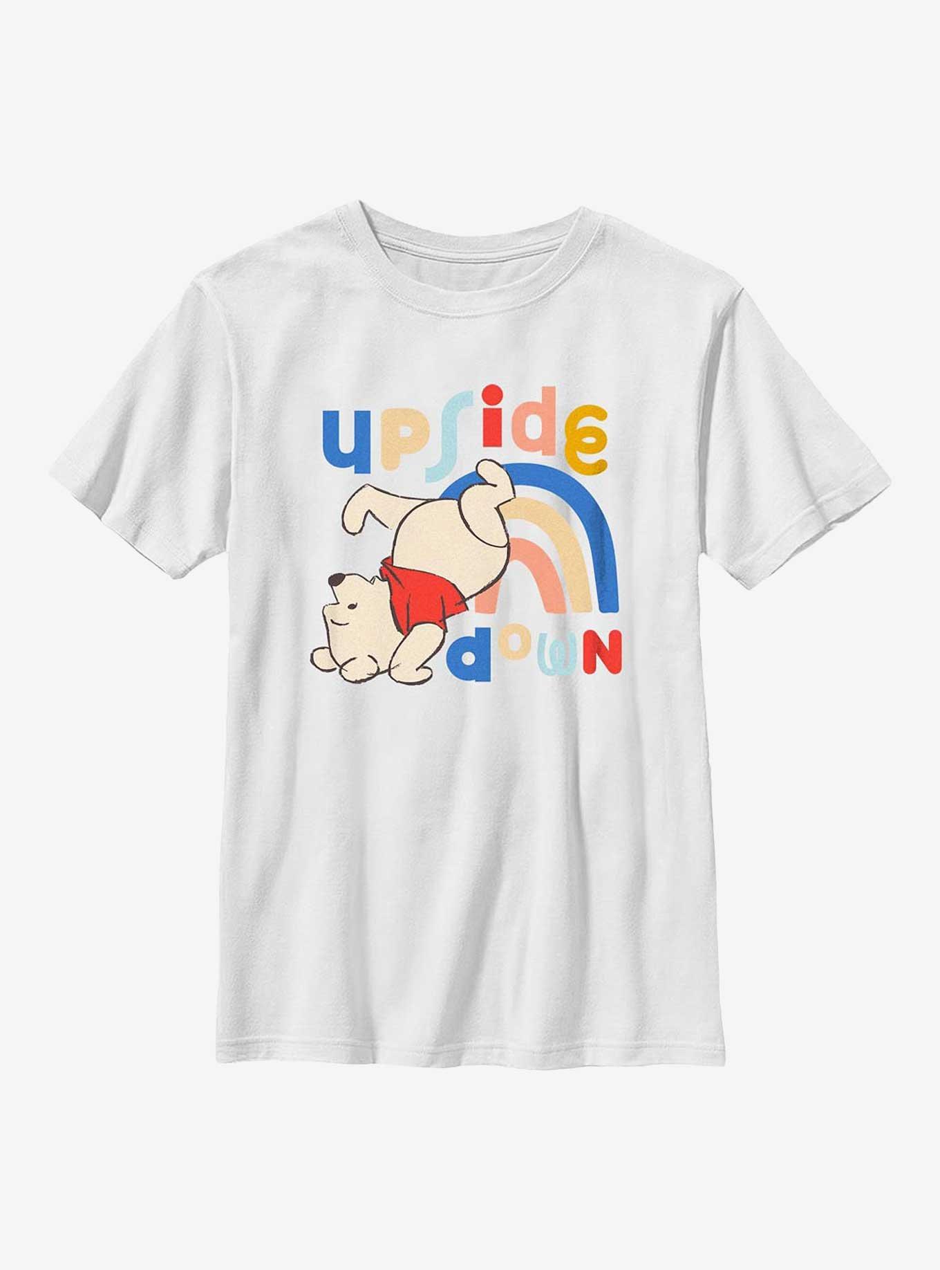 Disney Winnie The Pooh Upside Down Youth T-Shirt, WHITE, hi-res