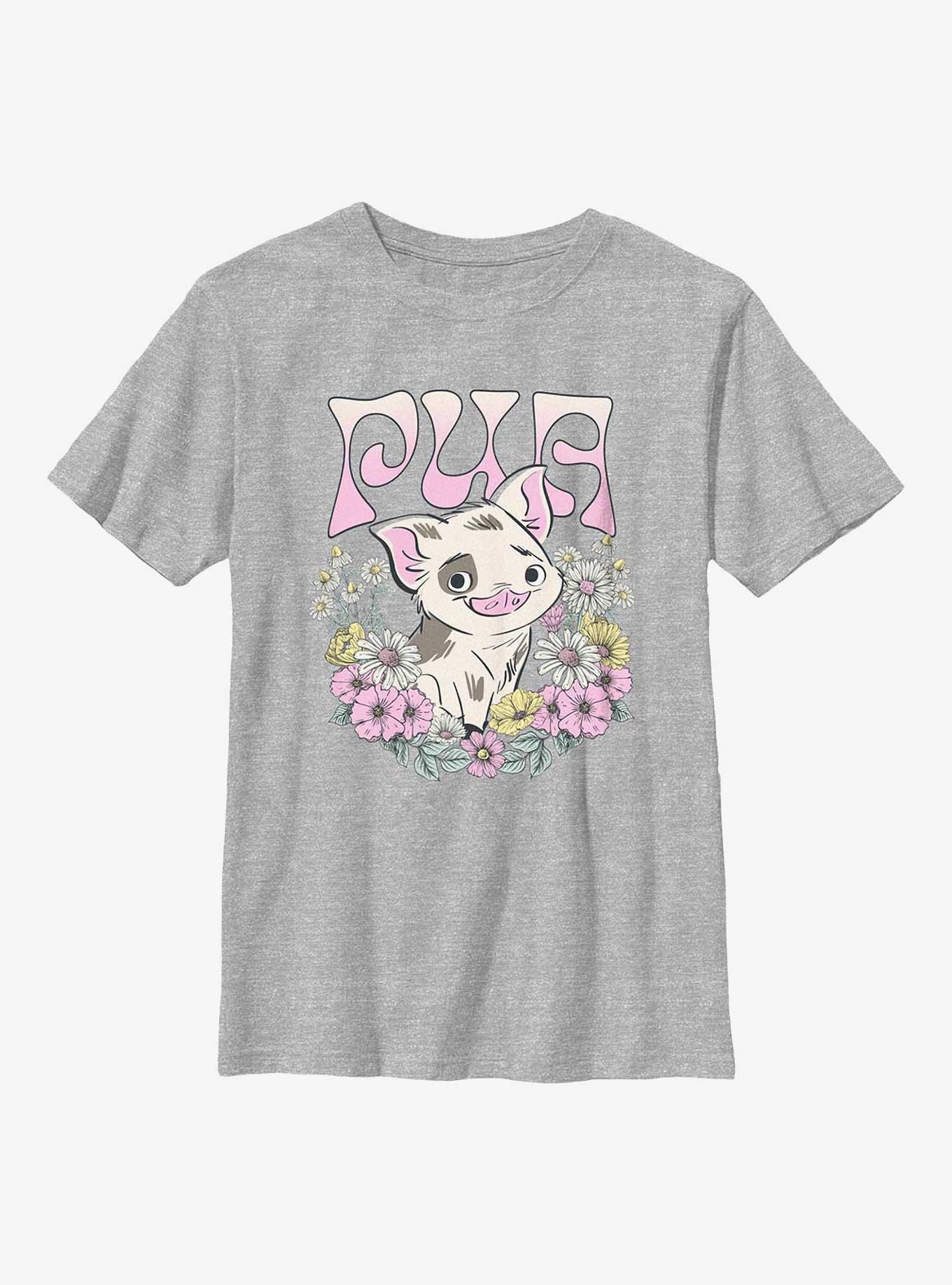 Disney Moana Pua Floral Wreath Youth T-Shirt, , hi-res