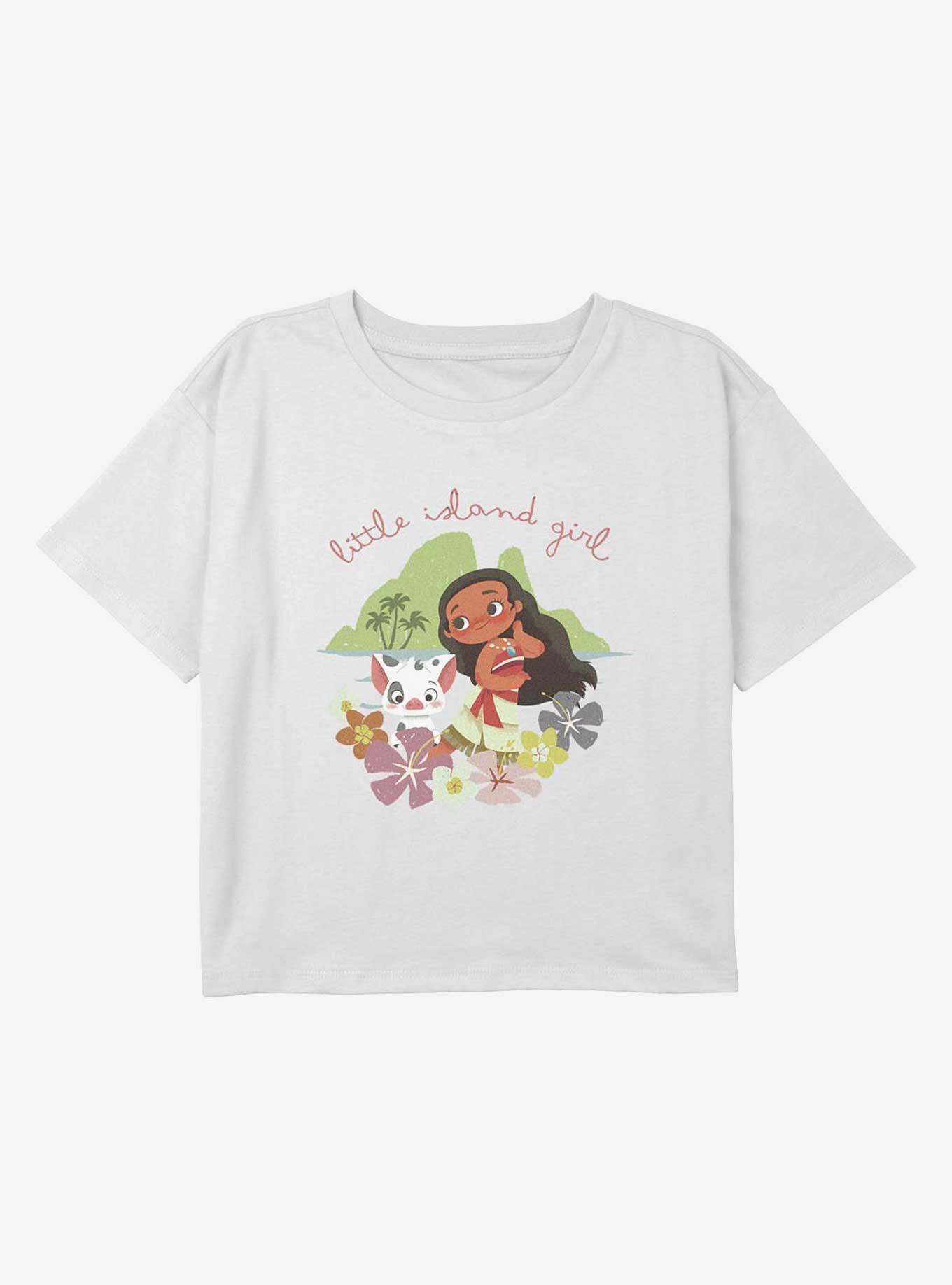 Disney Moana Island Girl Youth Girls Boxy Crop T-Shirt, , hi-res