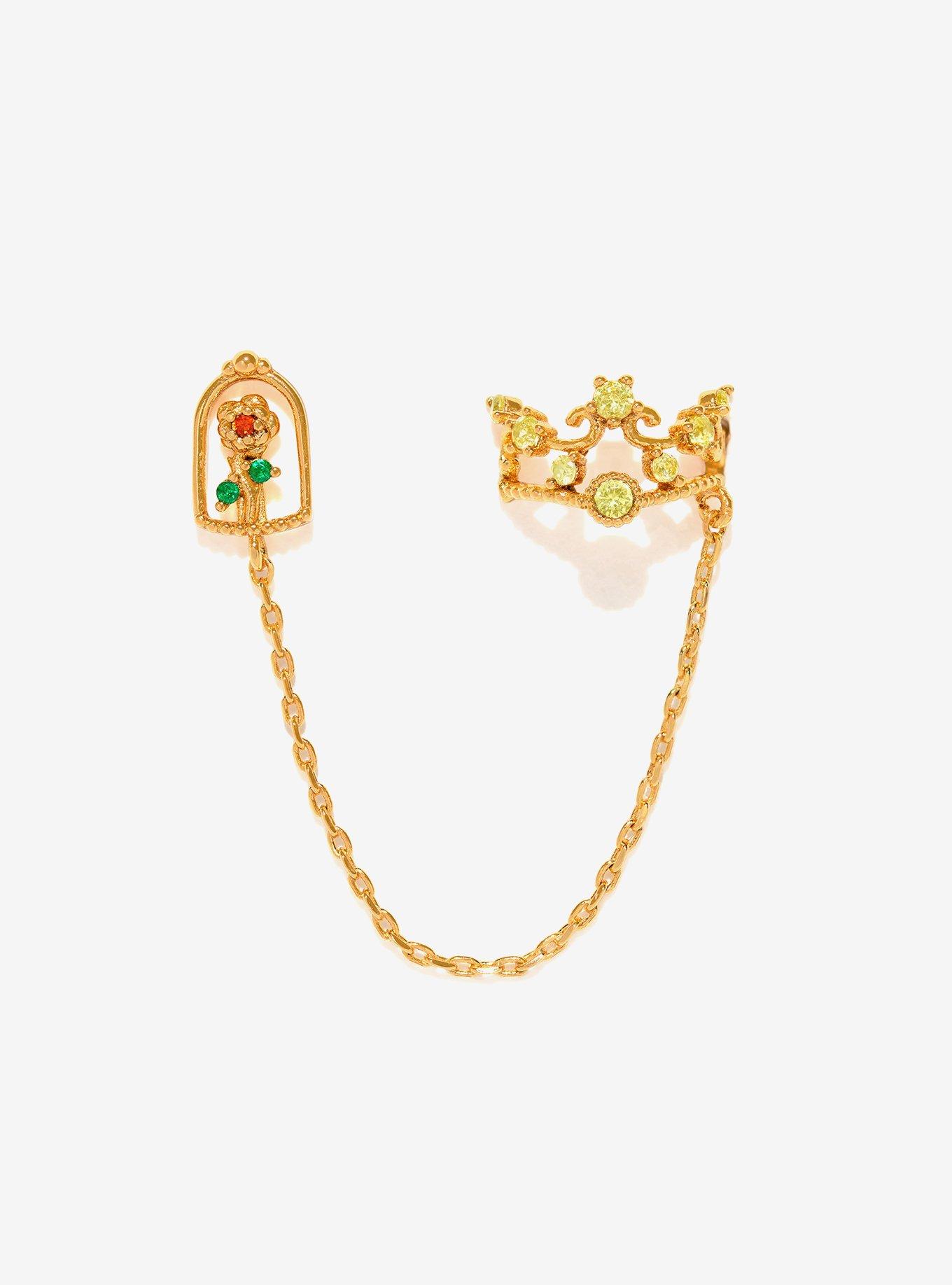 Disney X Girls Crew Beauty And The Beast Rose Ear Cuff, , hi-res