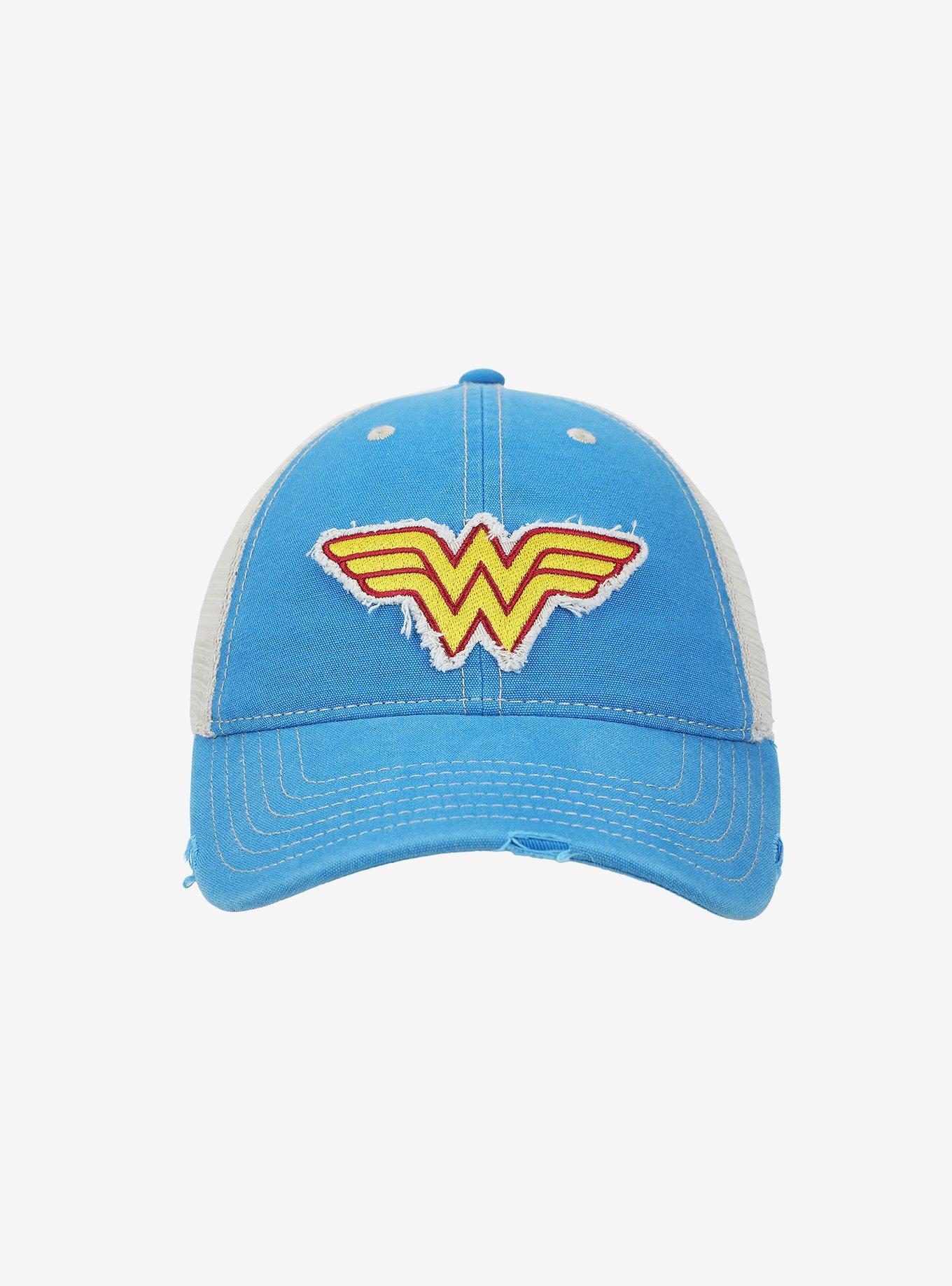 DC Comics Wonder Woman Logo Trucker Hat, , hi-res