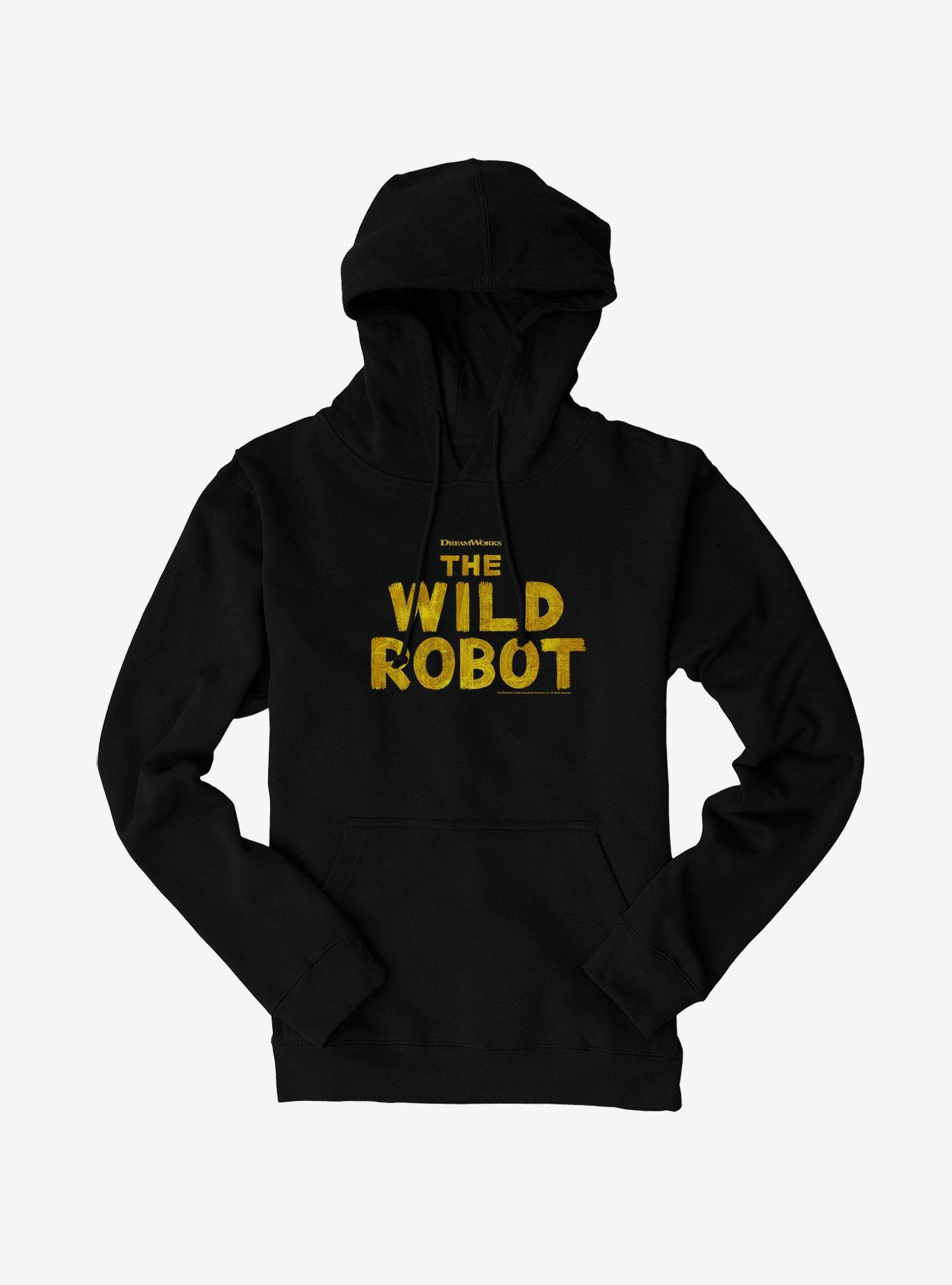 The Wild Robot Title Logo Hoodie, BLACK, hi-res