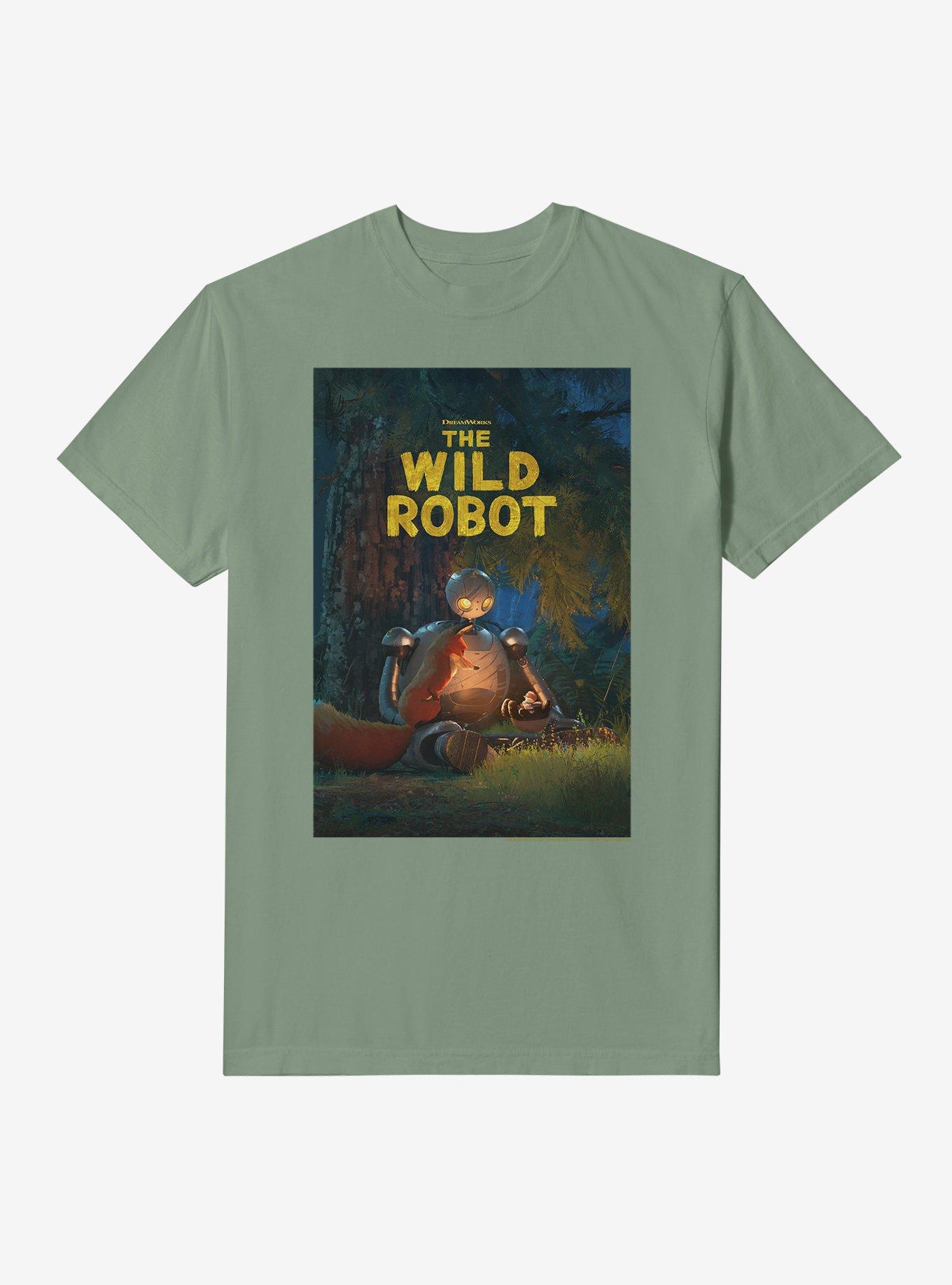 COMFORTCOLORS The Wild Robot Movie Poster Garment Dye T-Shirt