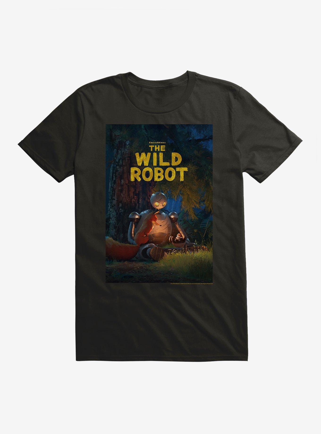 The Wild Robot Movie Poster T-Shirt, BLACK, hi-res view 1