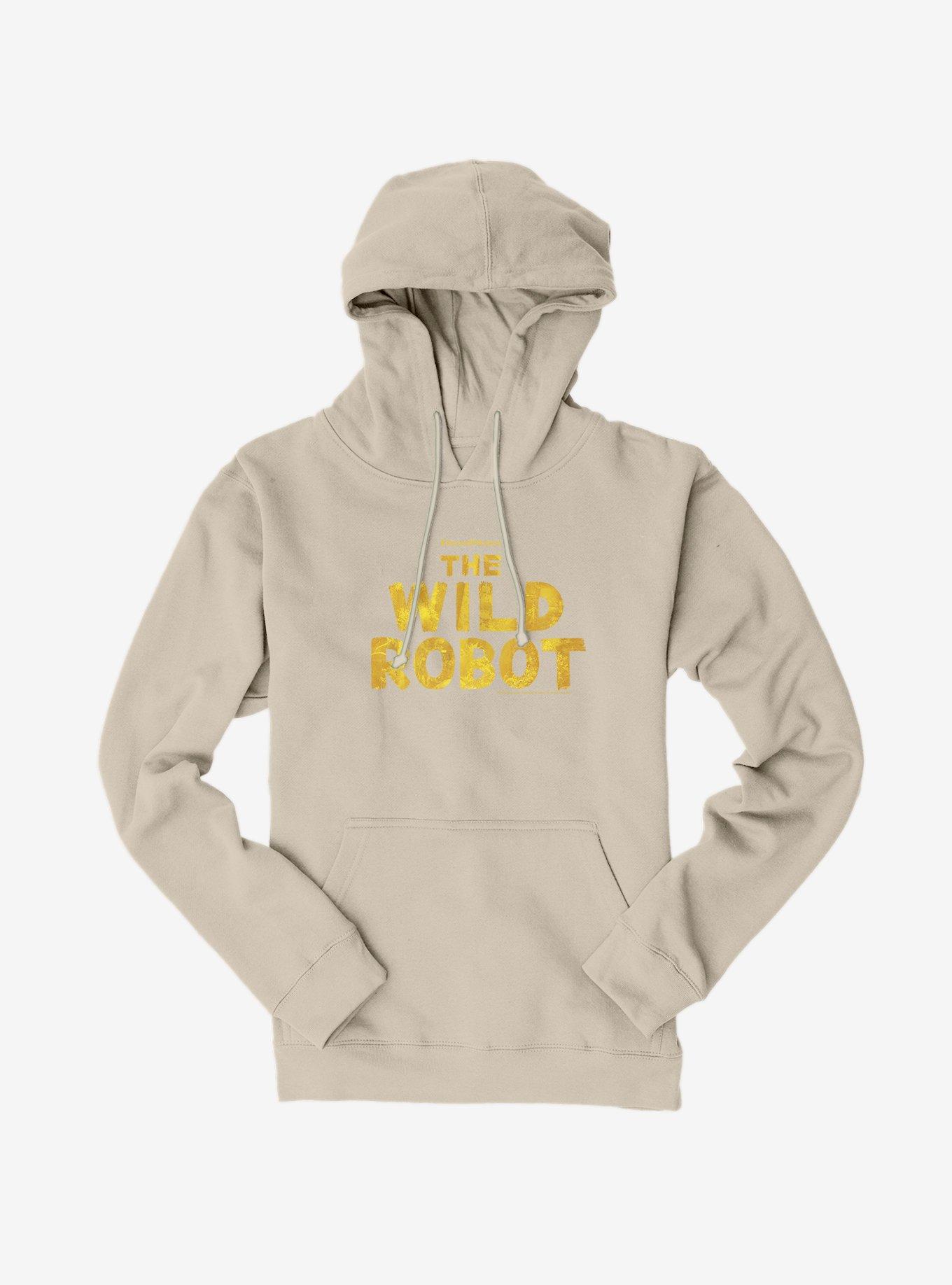 The Wild Robot Title Logo Hoodie, SAND, hi-res