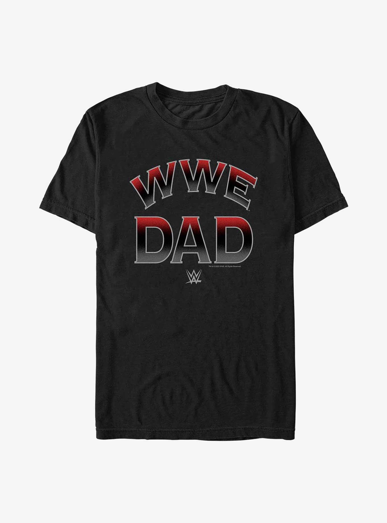 WWE Dad Ombre Logo T-Shirt, BLACK, hi-res view 1