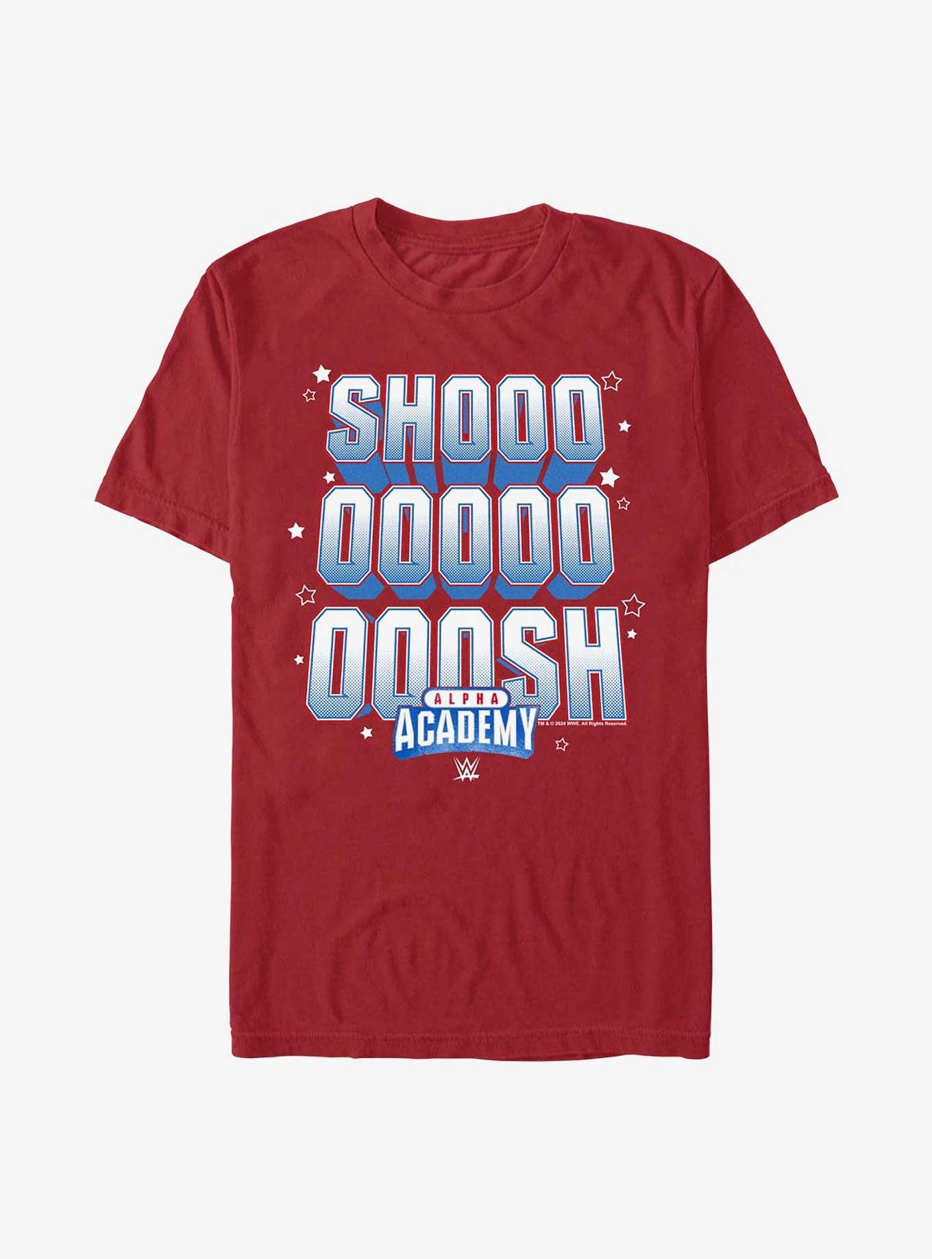 WWE Shooooosh Alpha Academy Logo T-Shirt, CARDINAL, hi-res