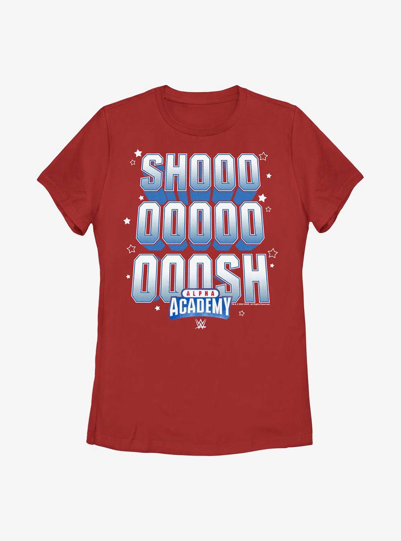 WWE Shooooosh Alpha Academy Logo Womens T-Shirt, RED, hi-res