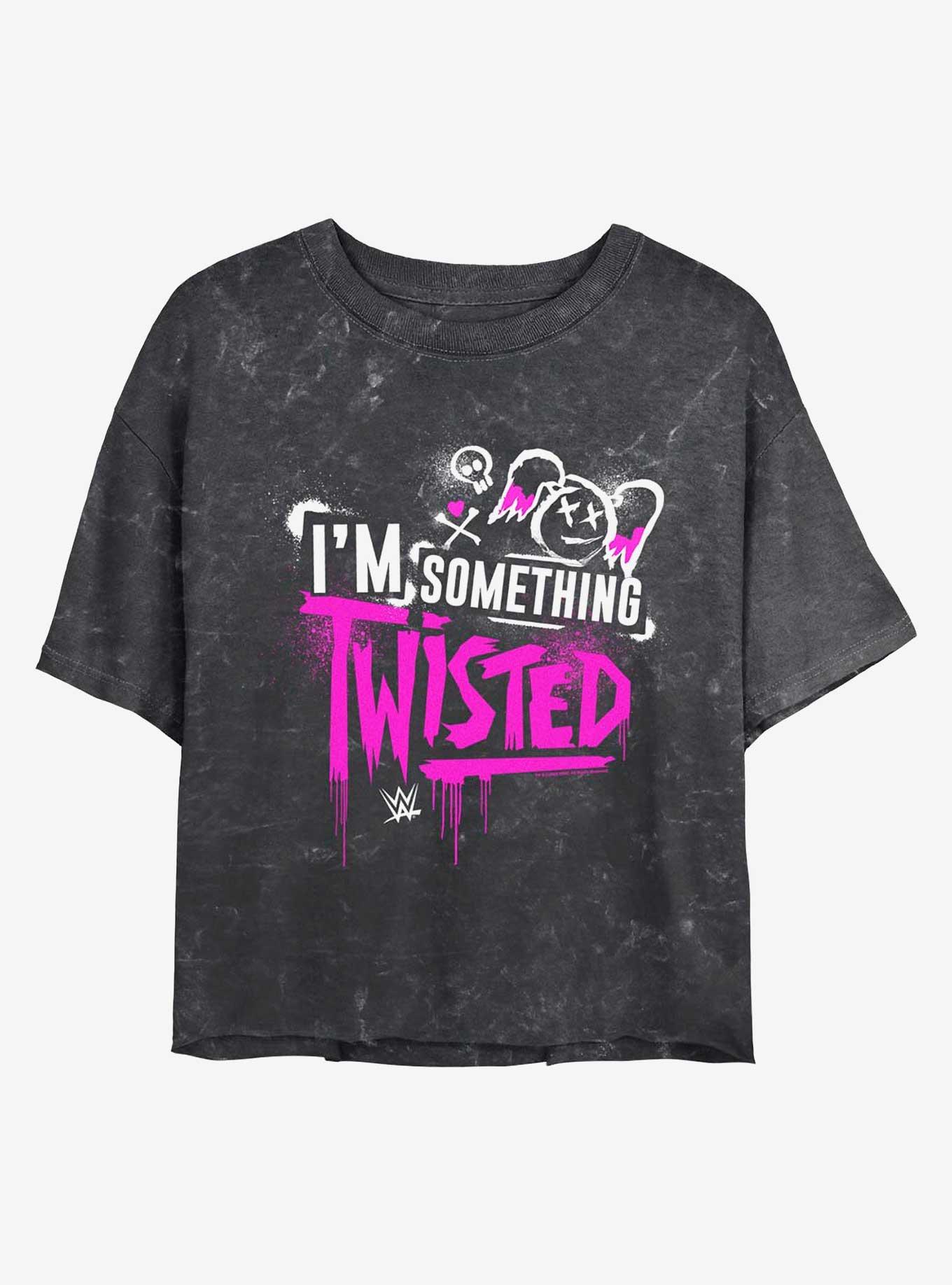 WWE Alexa Bliss Something Twisted Mineral Wash Womens Crop T-Shirt, BLACK, hi-res