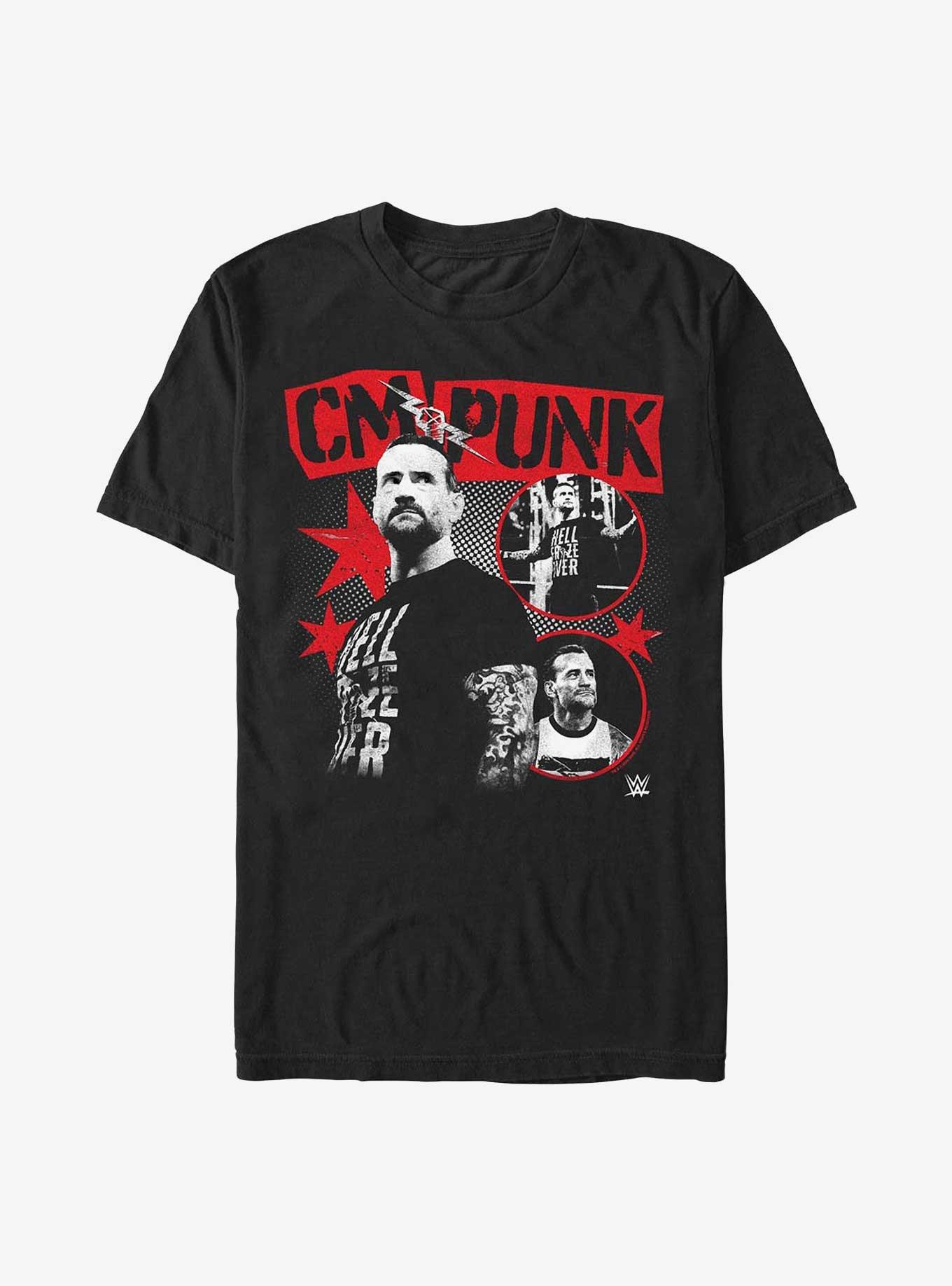 WWE CM Punk Poster T-Shirt, BLACK, hi-res