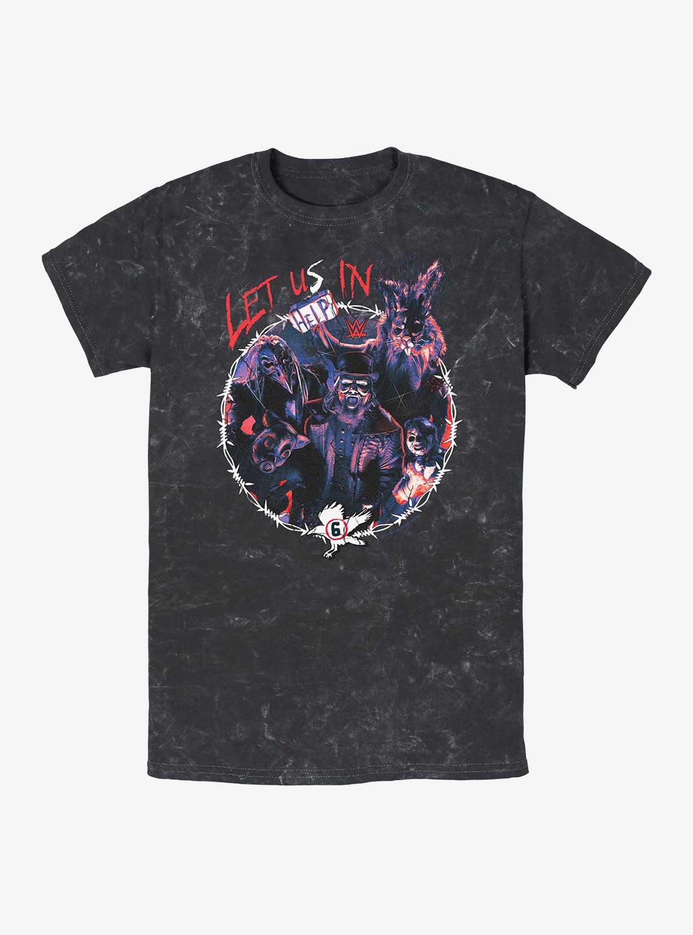 WWE The Wyatt Sicks Let Us In Mineral Wash T-Shirt, BLACK, hi-res