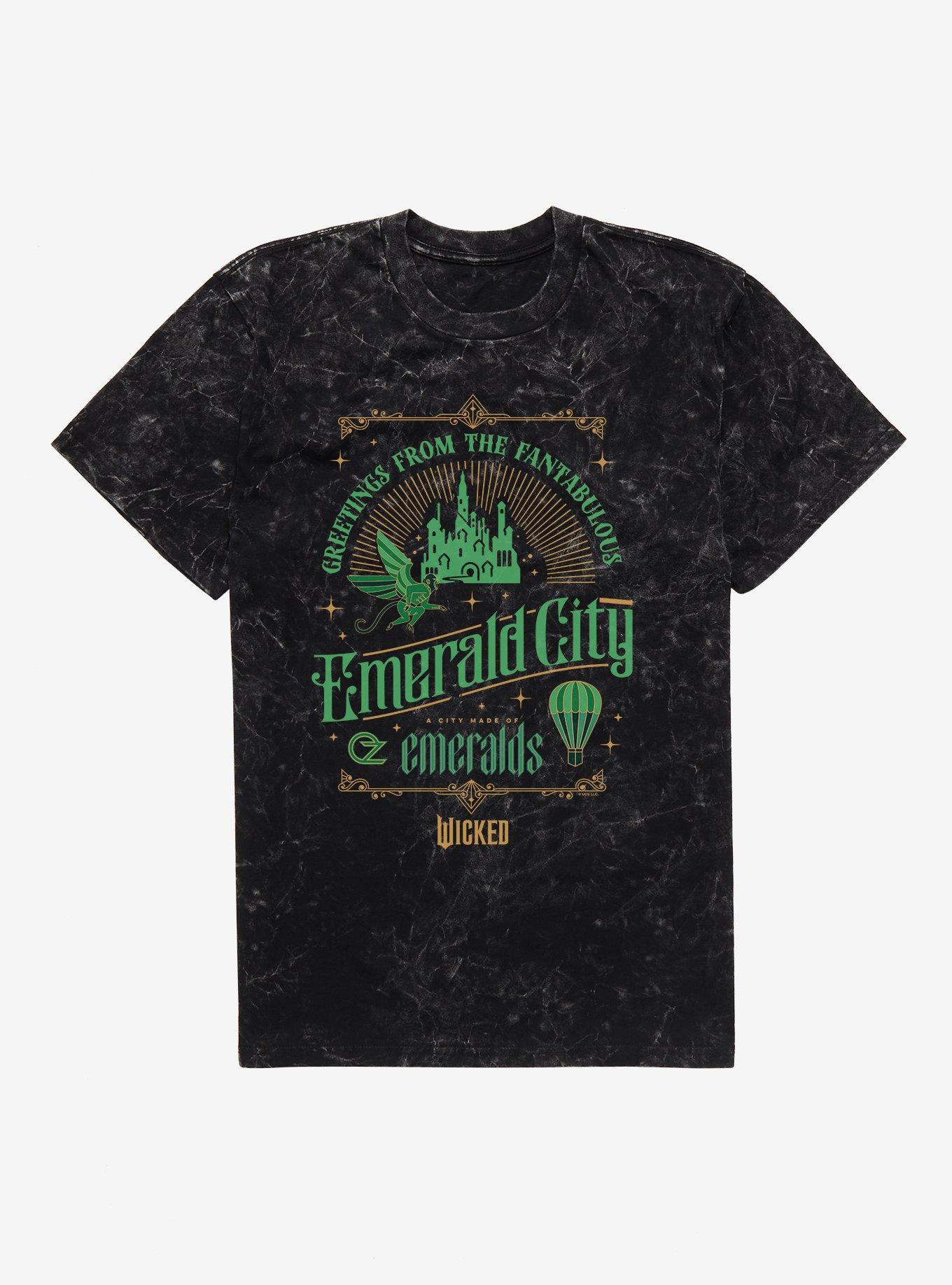 Wicked Greetings From Emeral City Mineral Wash T-Shirt, , hi-res