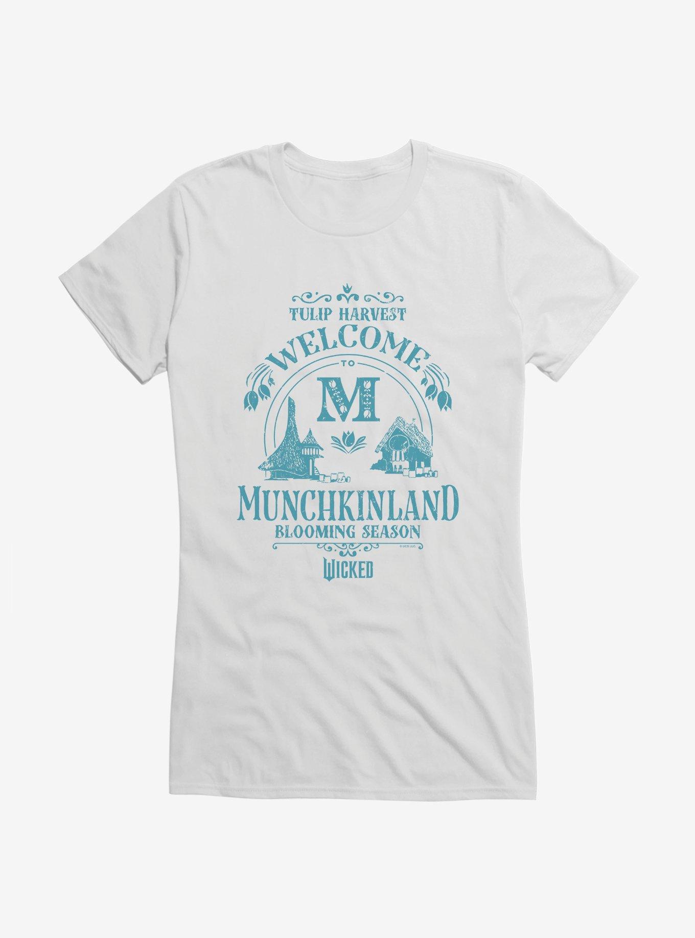 Wicked Welcome To Munchkinland Girls T-Shirt, WHITE, hi-res