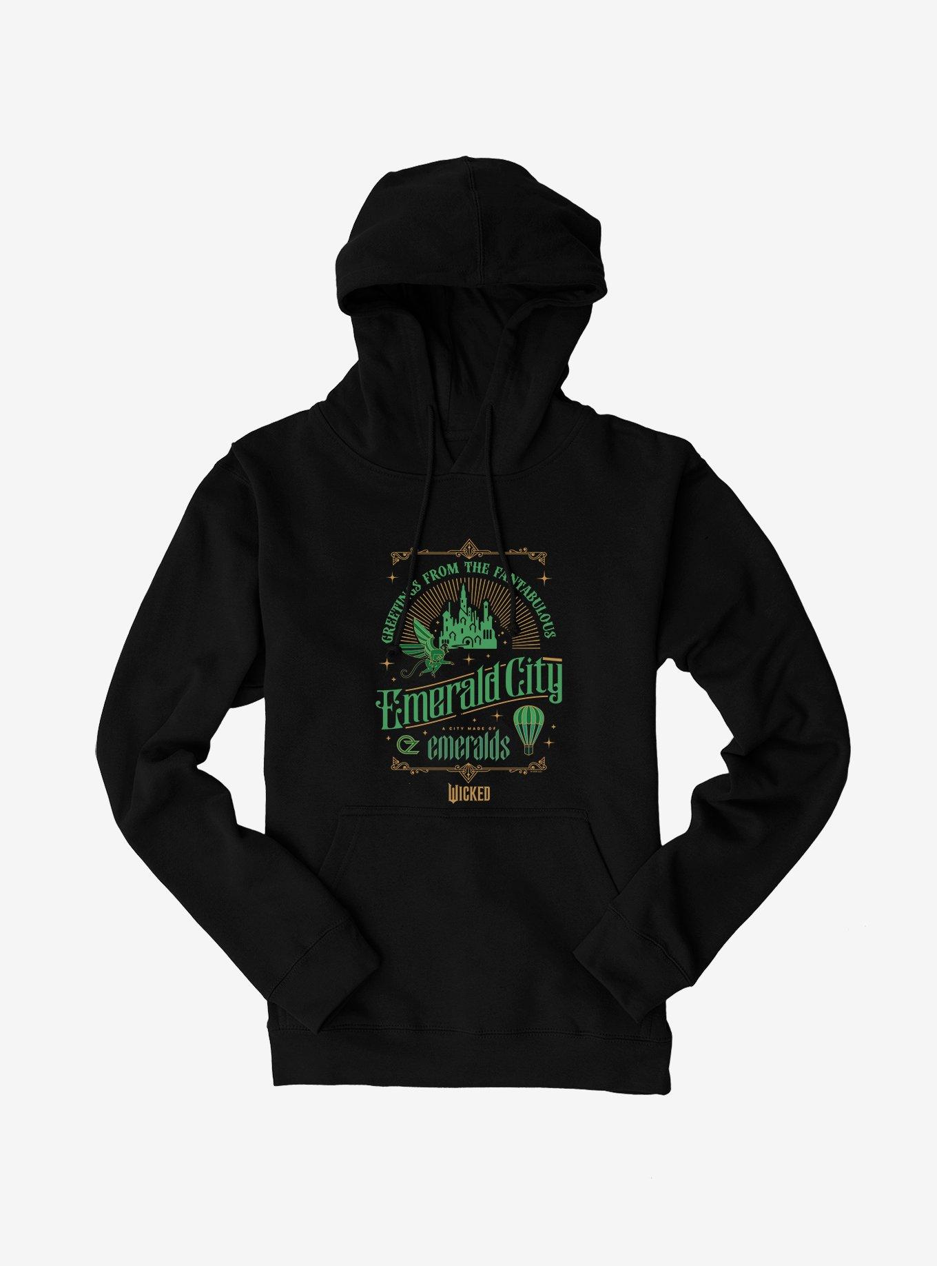 Wicked Greetings From Emerald City Hoodie, BLACK, hi-res