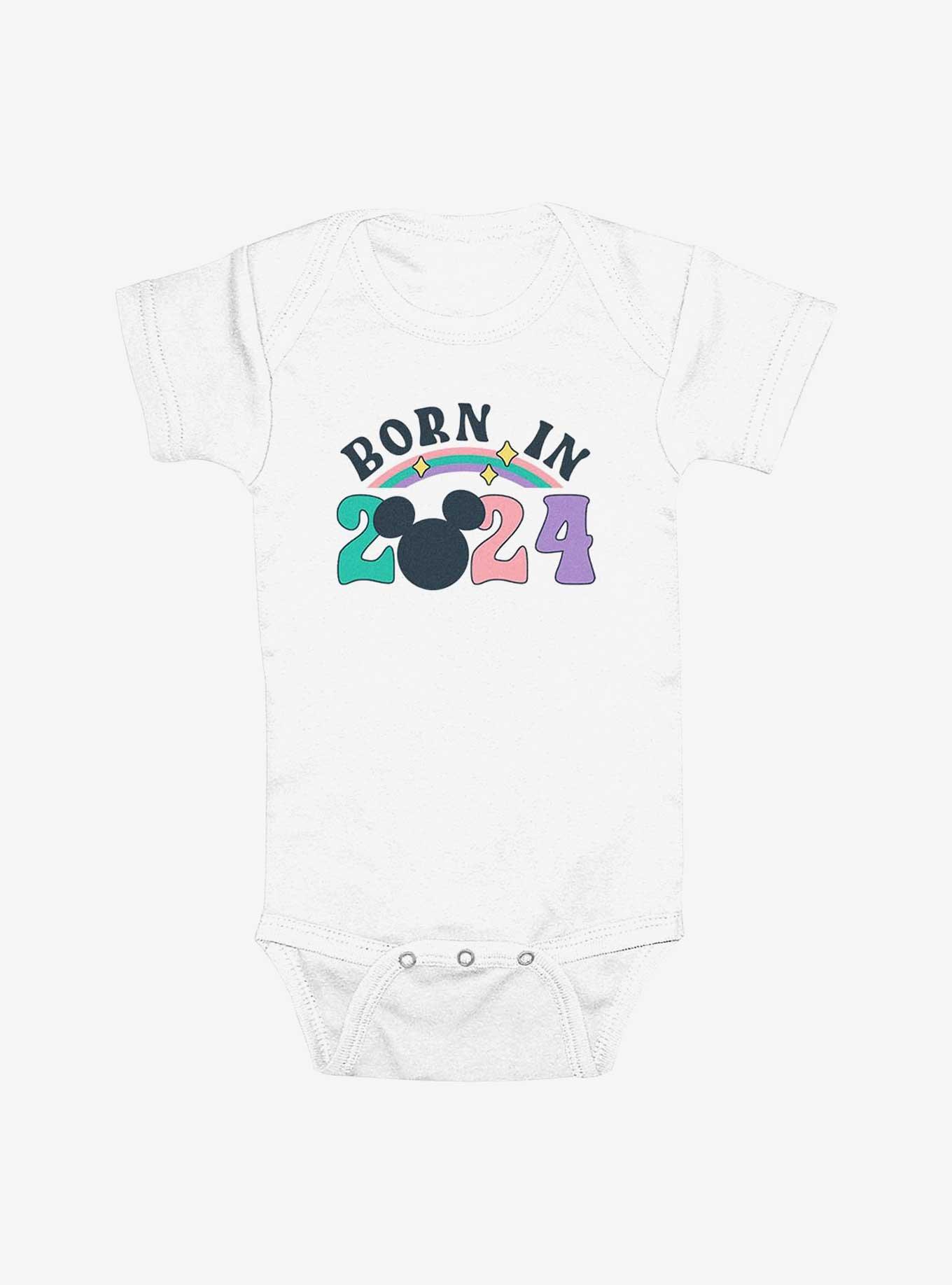 Disney Mickey Mouse Born In 2024 Infant Bodysuit, , hi-res