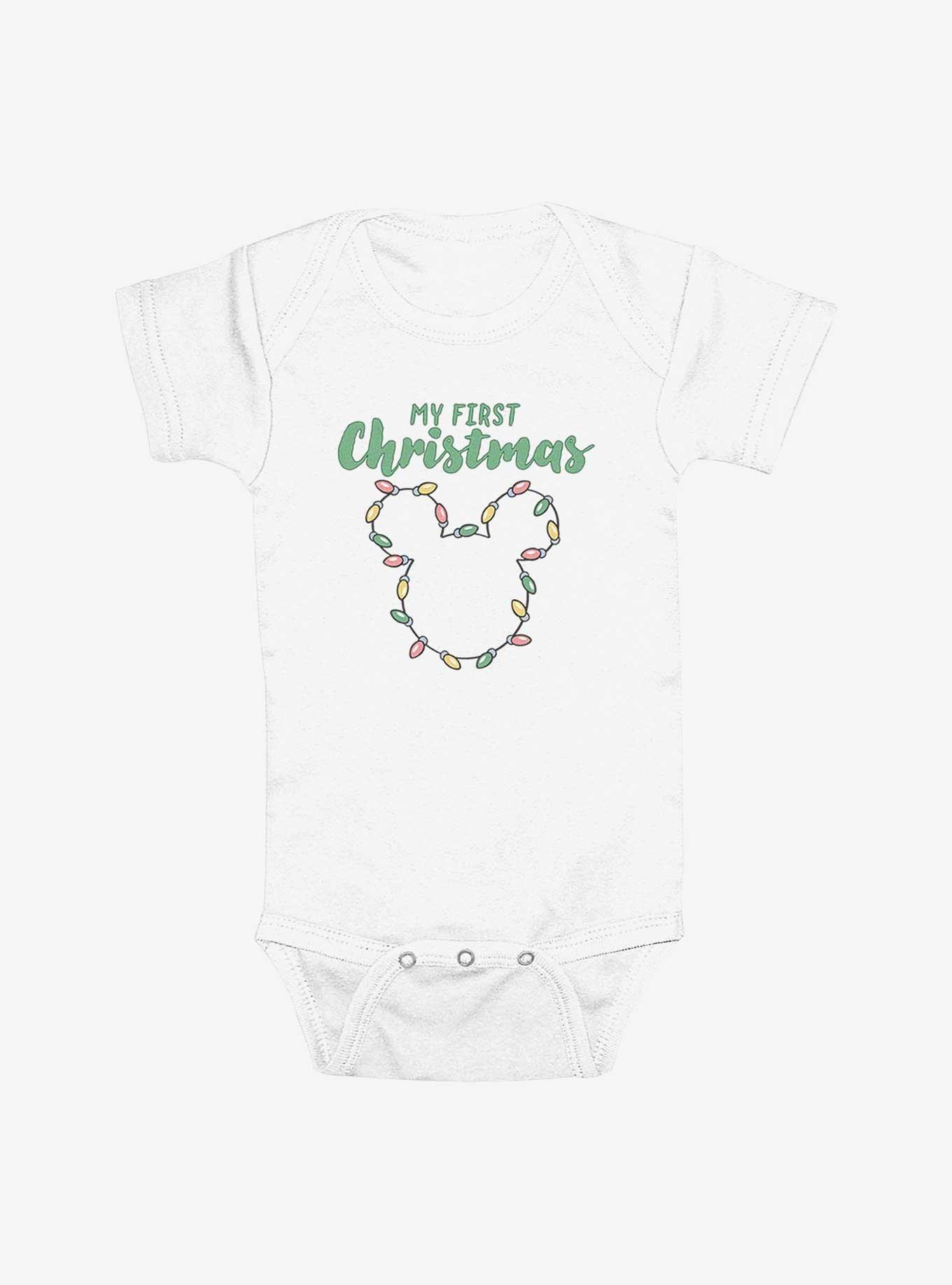 Disney Mickey Mouse My First Christmas Infant Bodysuit, , hi-res