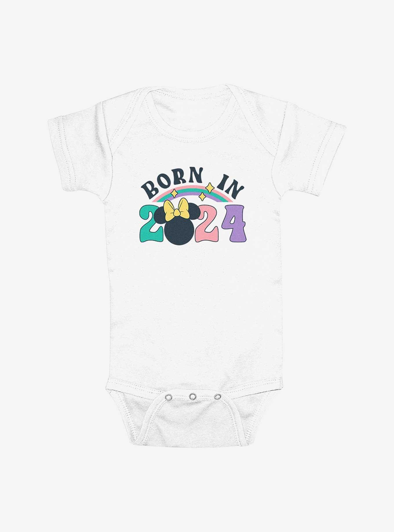 Disney Minnie Mouse Born In 2024 Infant Bodysuit, , hi-res