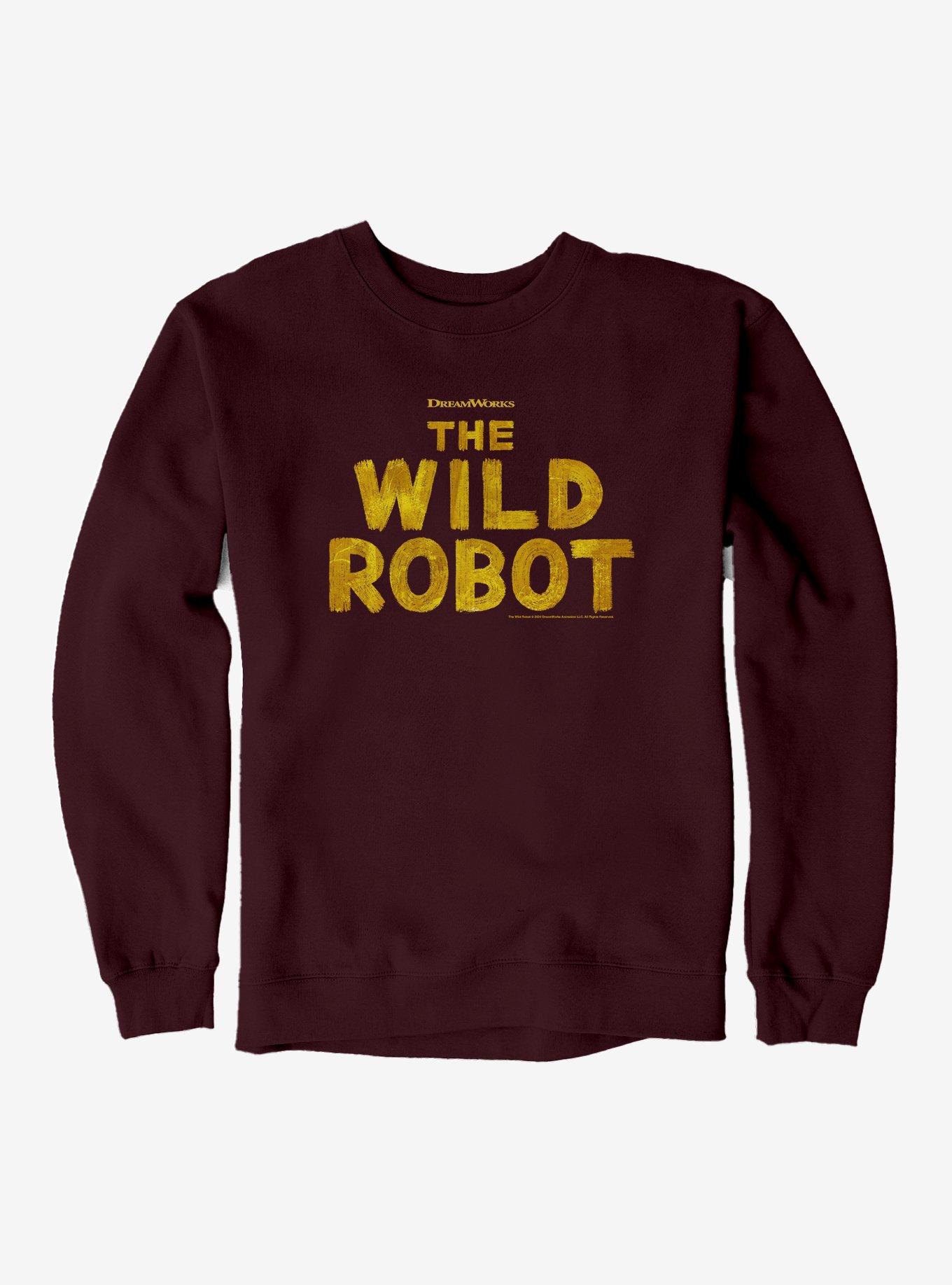 The Wild Robot Title Logo Sweatshirt, MAROON, hi-res