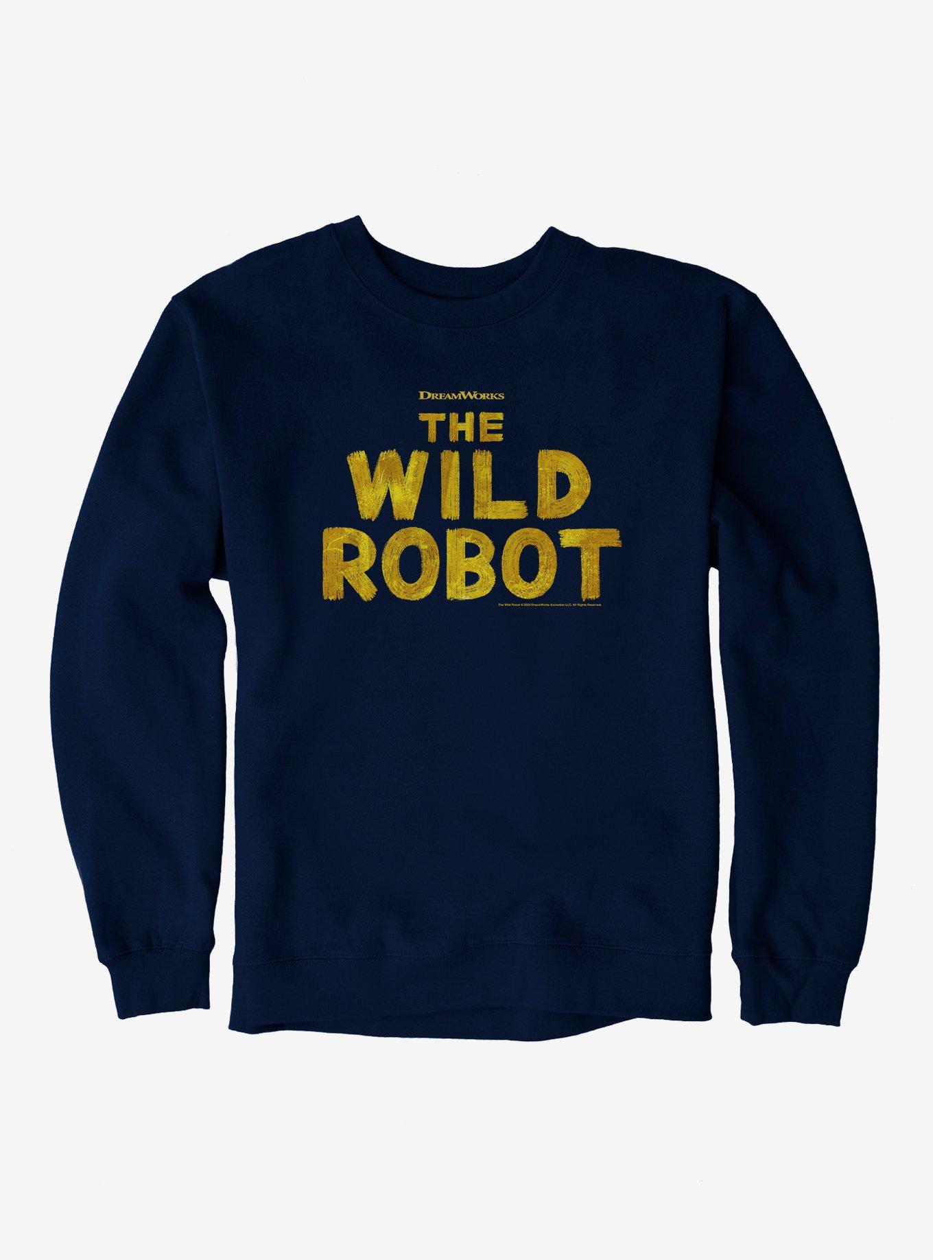 The Wild Robot Title Logo Sweatshirt, NAVY, hi-res