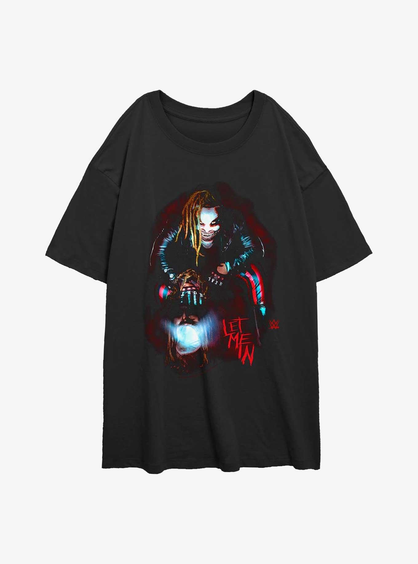 WWE Bray Wyatt The Fiend Let Me In Lantern Womens Oversized T-Shirt, BLACK, hi-res
