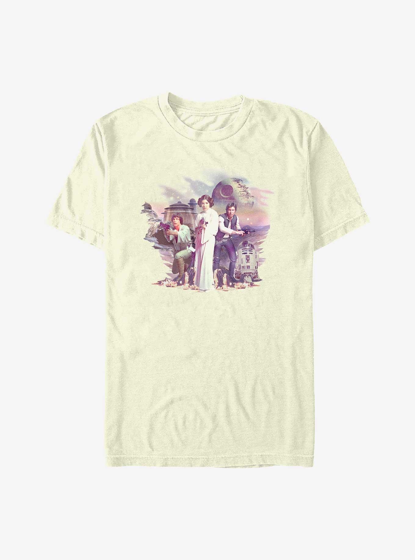 Star Wars Group Pose Brushed T-Shirt, NATURAL, hi-res