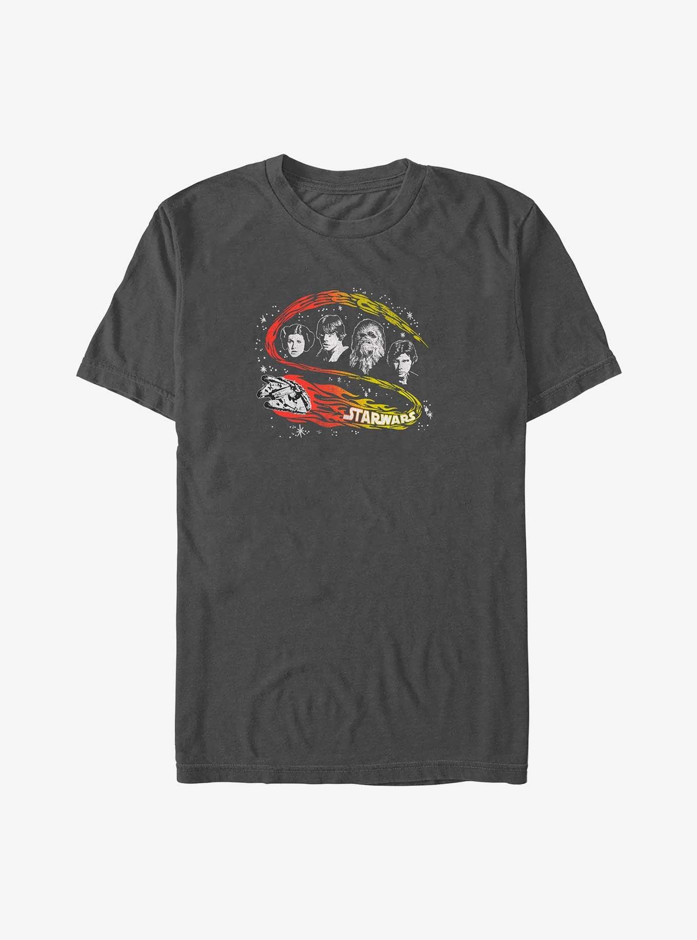 Star Wars Vintage Group Flames T-Shirt, , hi-res