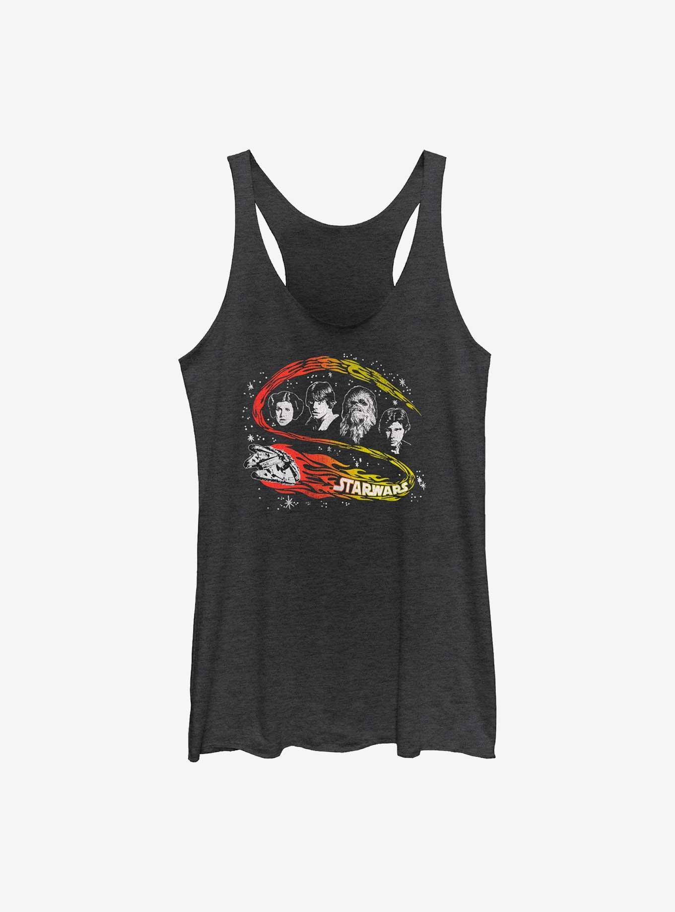Star Wars Vintage Group Flames Girls Tank, , hi-res