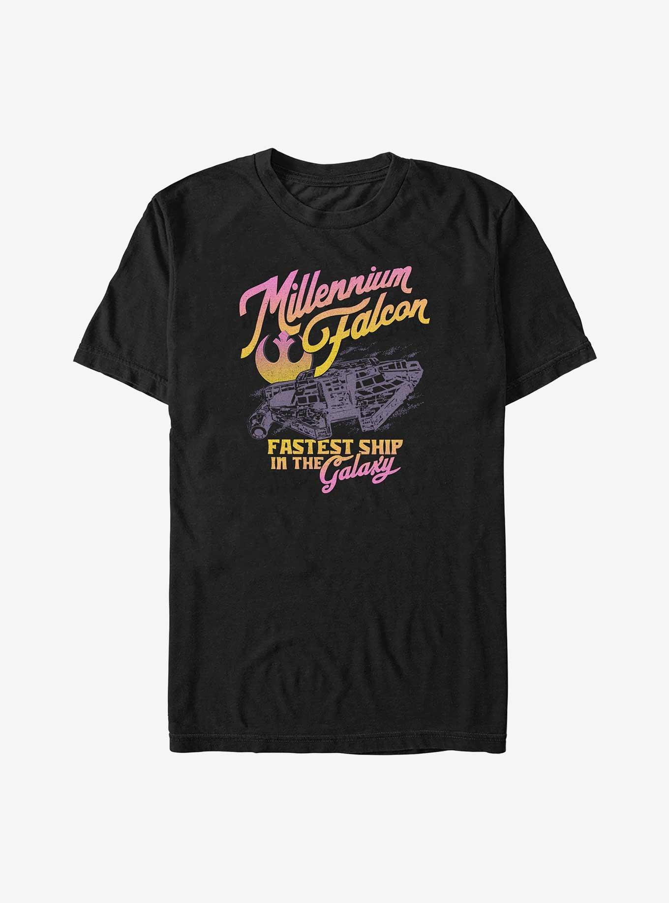 Star Wars Retro Falcon T-Shirt, BLACK, hi-res
