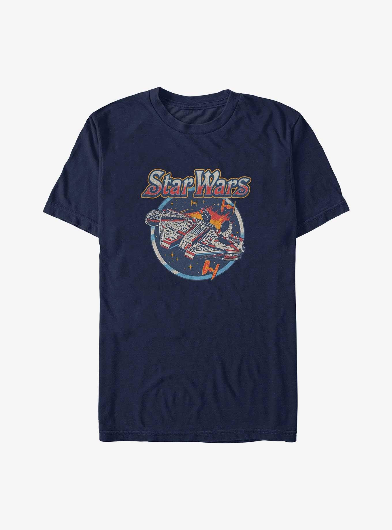 Star Wars Retro Circle Battle T-Shirt, NAVY, hi-res