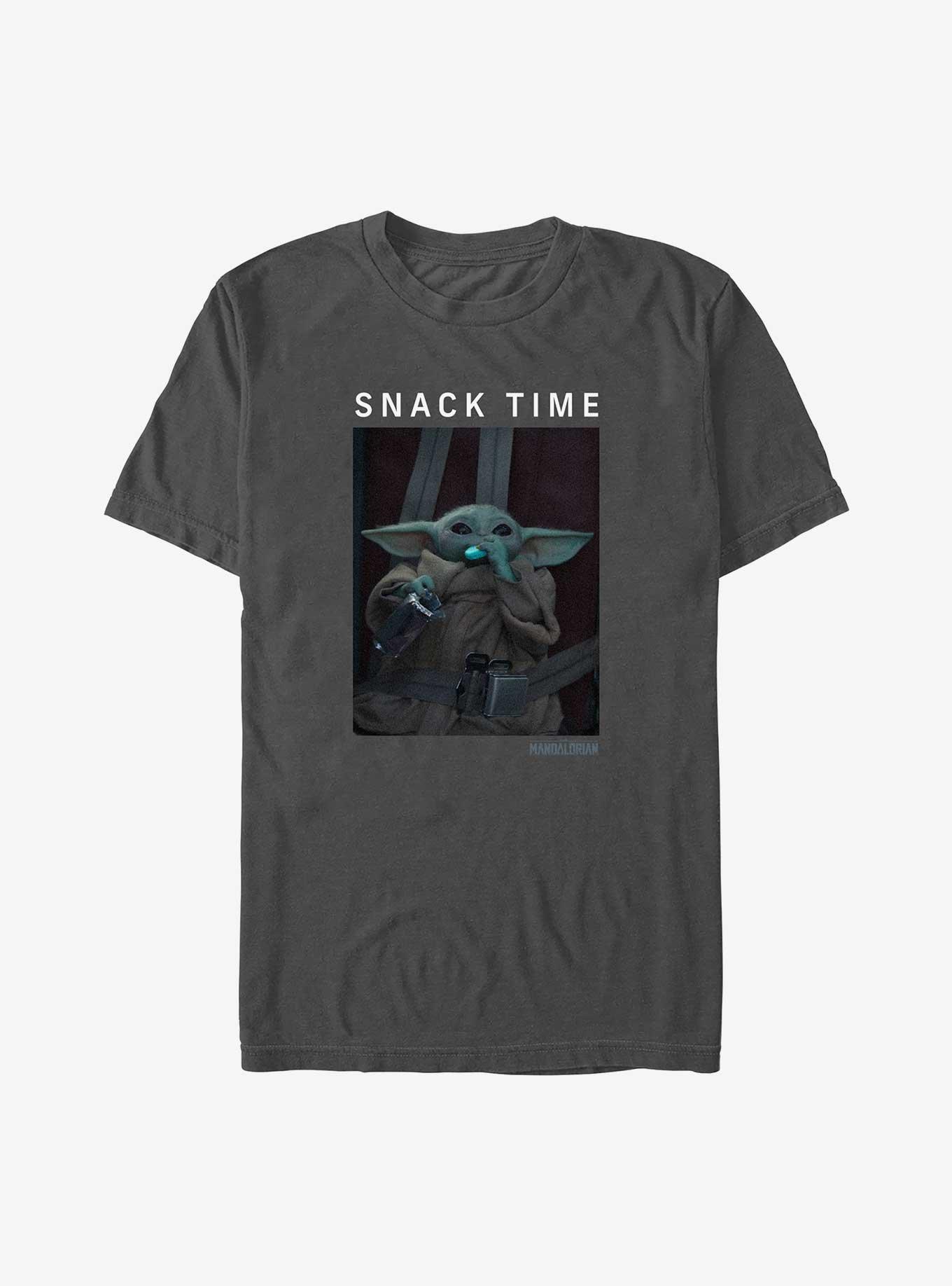 Star Wars The Mandalorian Snack Time T-Shirt, CHARCOAL, hi-res