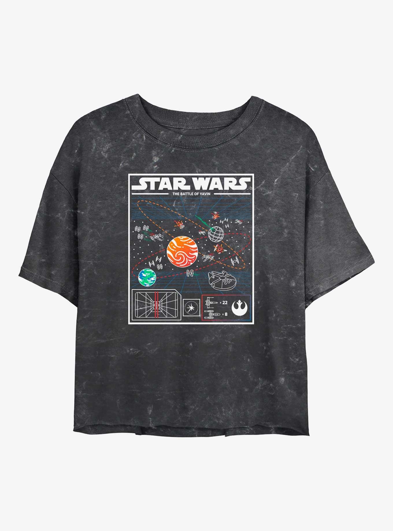 Star Wars Yavin A Great Time Girls Mineral Wash Crop T-Shirt, , hi-res