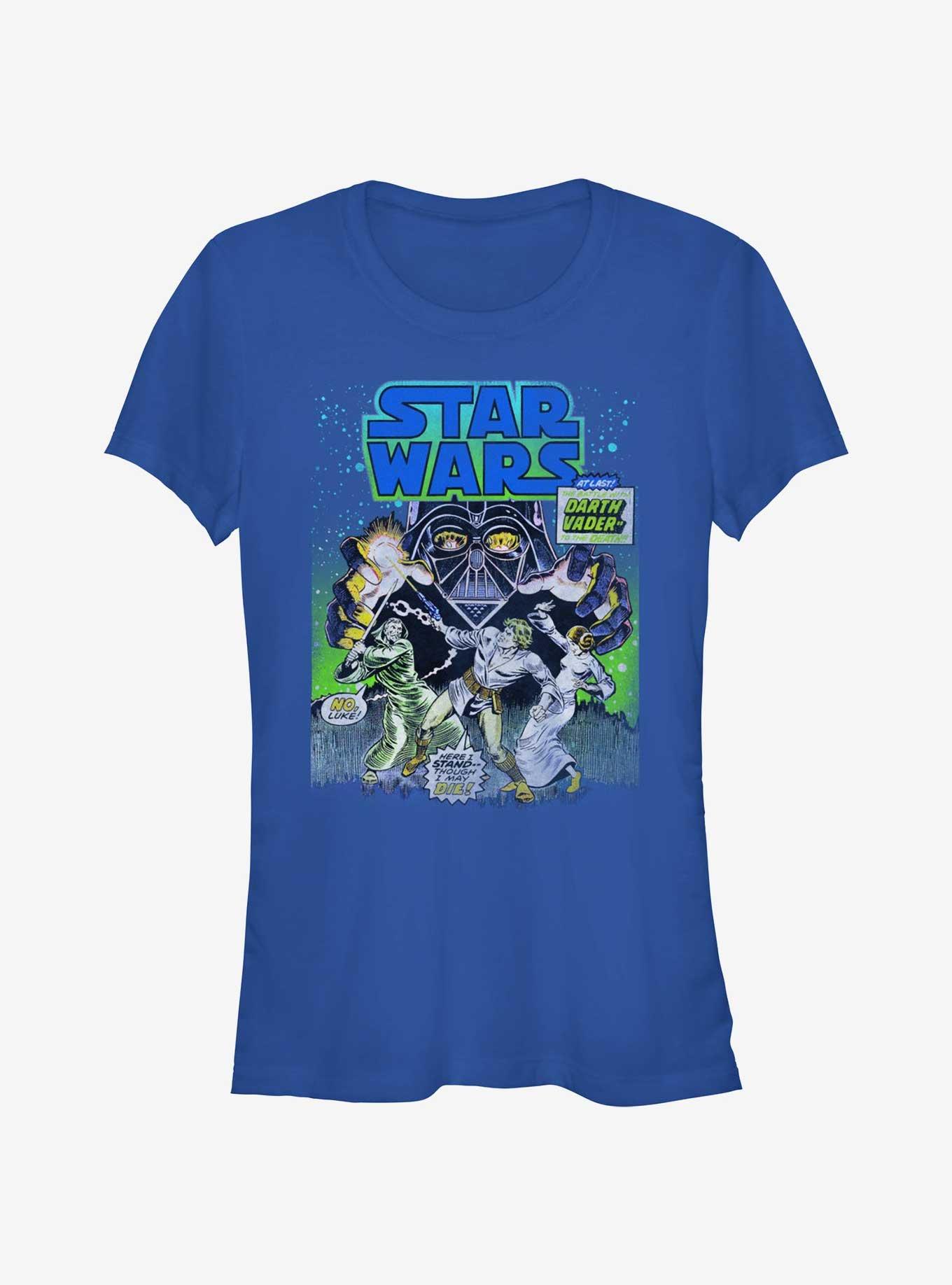Star Wars Darth Vader To The Death Girls T-Shirt, ROYAL, hi-res