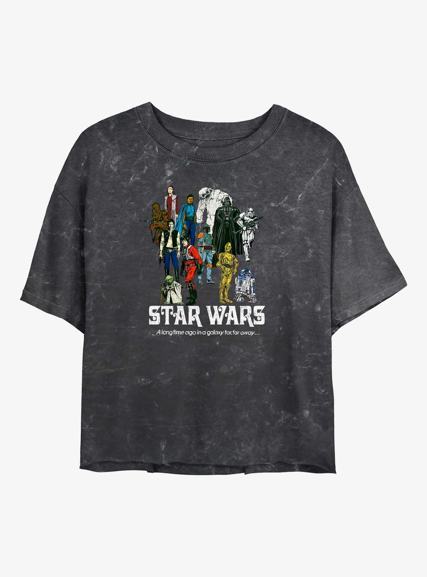 Star Wars Vintage Girls Mineral Wash Crop T-Shirt, , hi-res