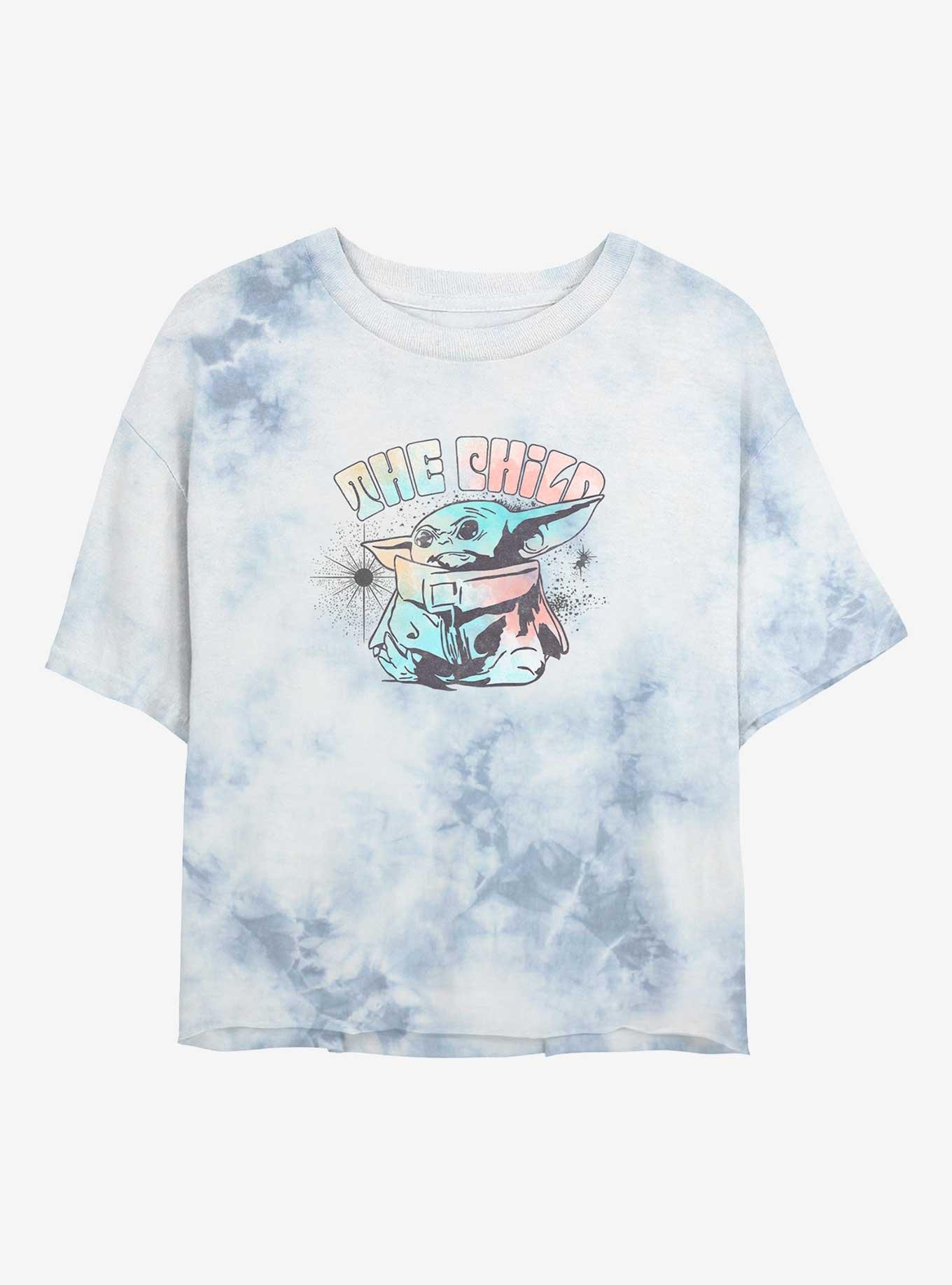 Star Wars The Mandalorian Hippy Child Girls Tie-Dye Crop T-Shirt, , hi-res
