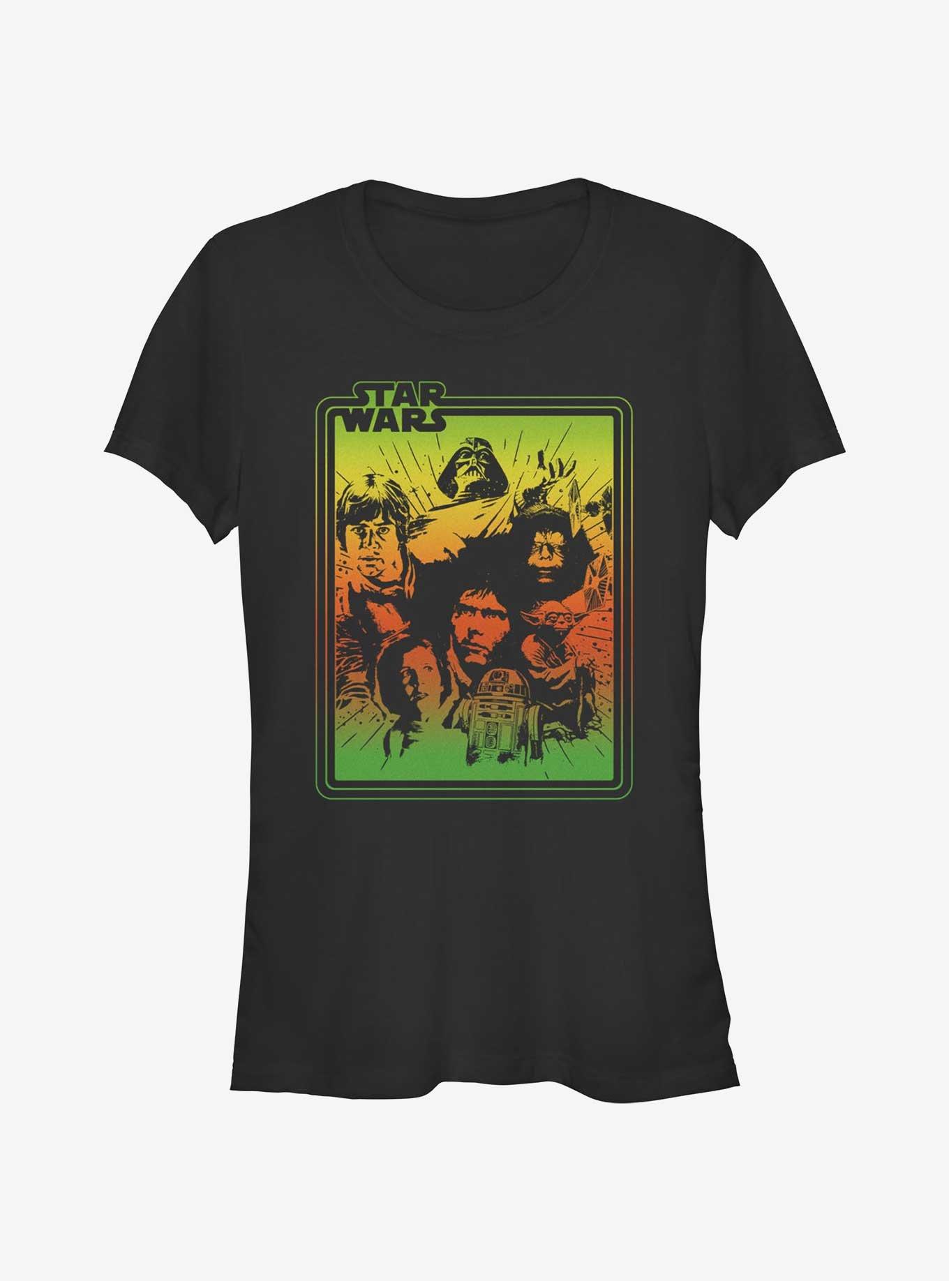 Star Wars Group Pose Girls T-Shirt, BLACK, hi-res