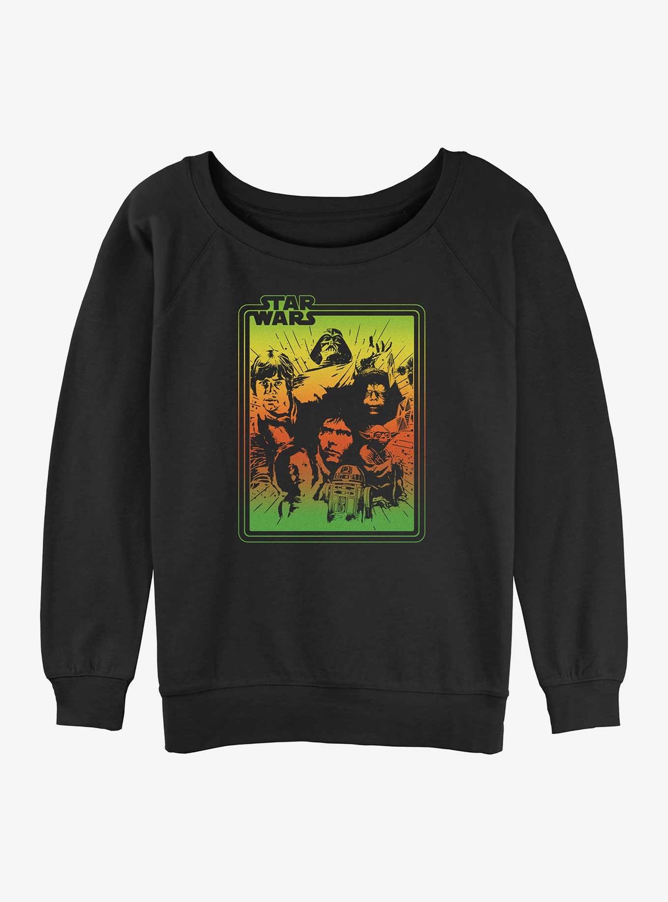 Star Wars Group Pose Girls Slouchy Sweatshirt, , hi-res