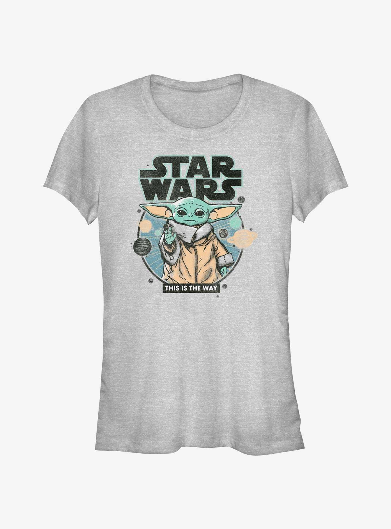 Star Wars The Mandalorian The Child Space Girls T-Shirt, ATH HTR, hi-res