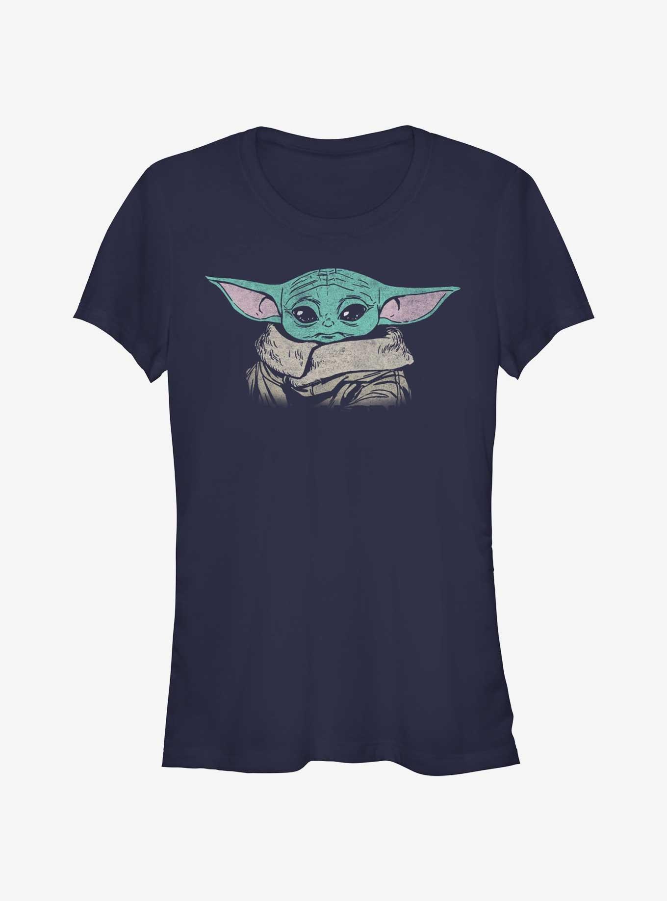 Star Wars The Mandalorian Preppy Grogu Girls T-Shirt, NAVY, hi-res