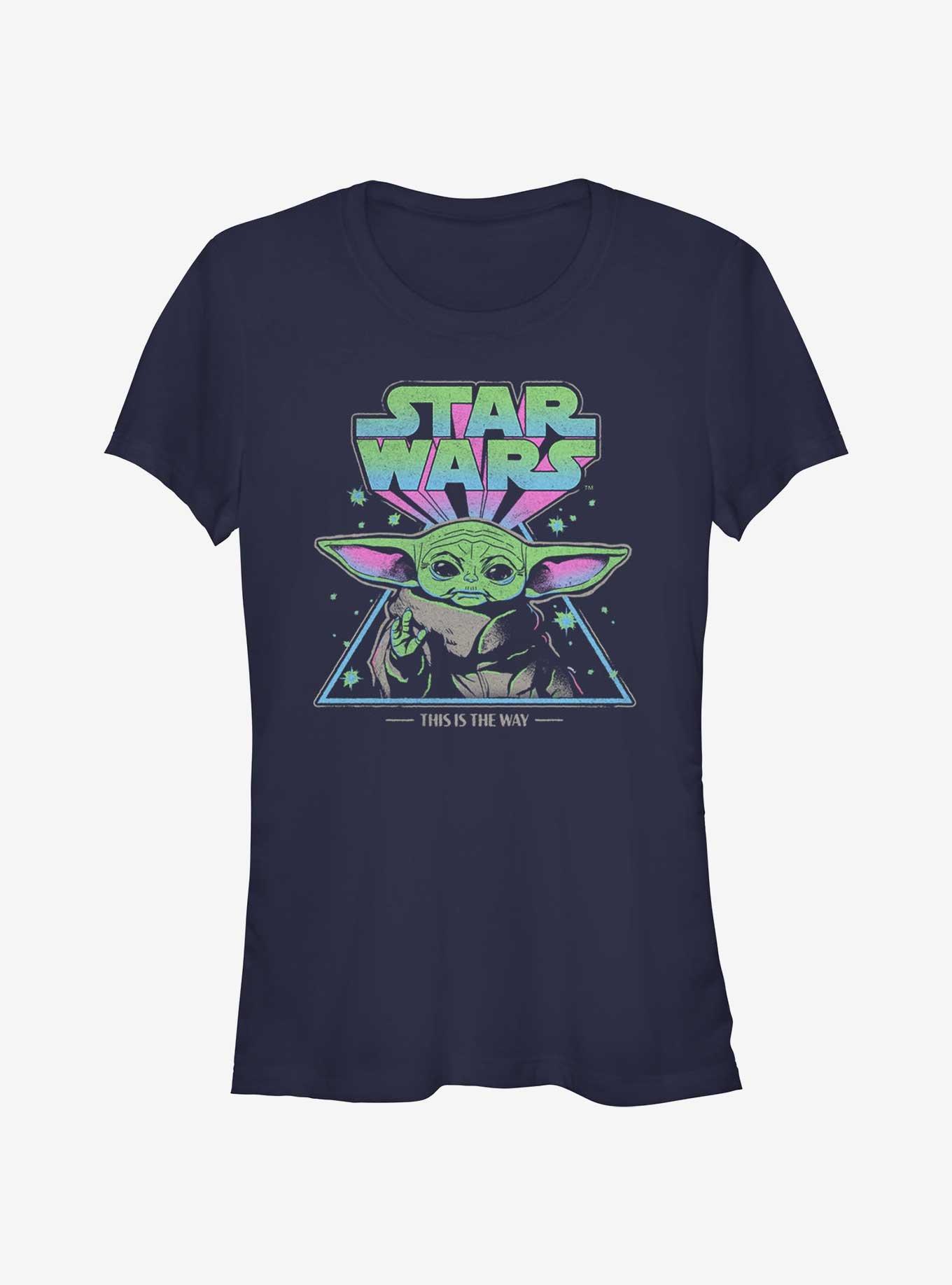 Star Wars The Mandalorian Triangle Color Girls T-Shirt, NAVY, hi-res