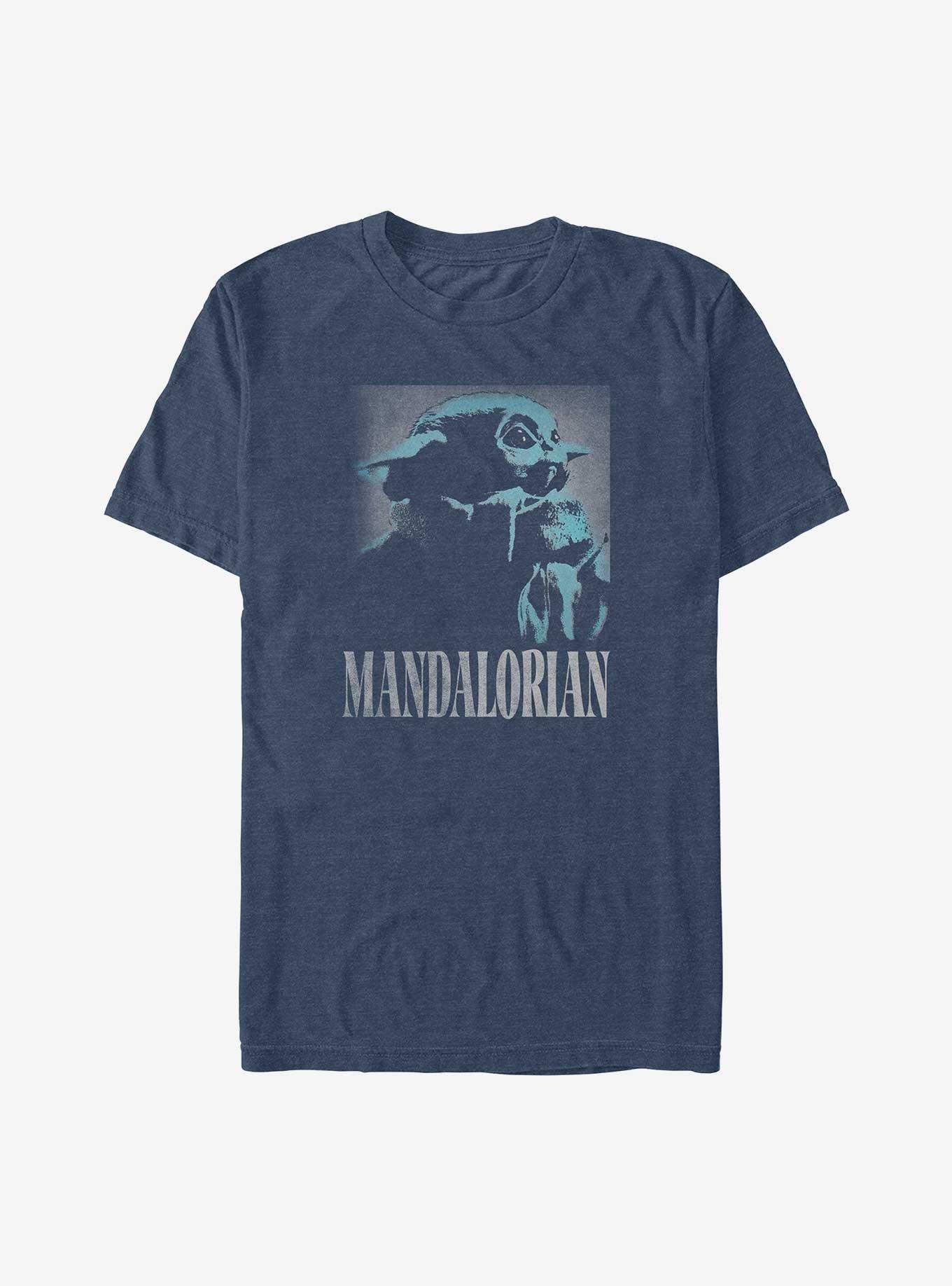 Star Wars The Mandalorian Side View Pose T-Shirt, NAVY HTR, hi-res