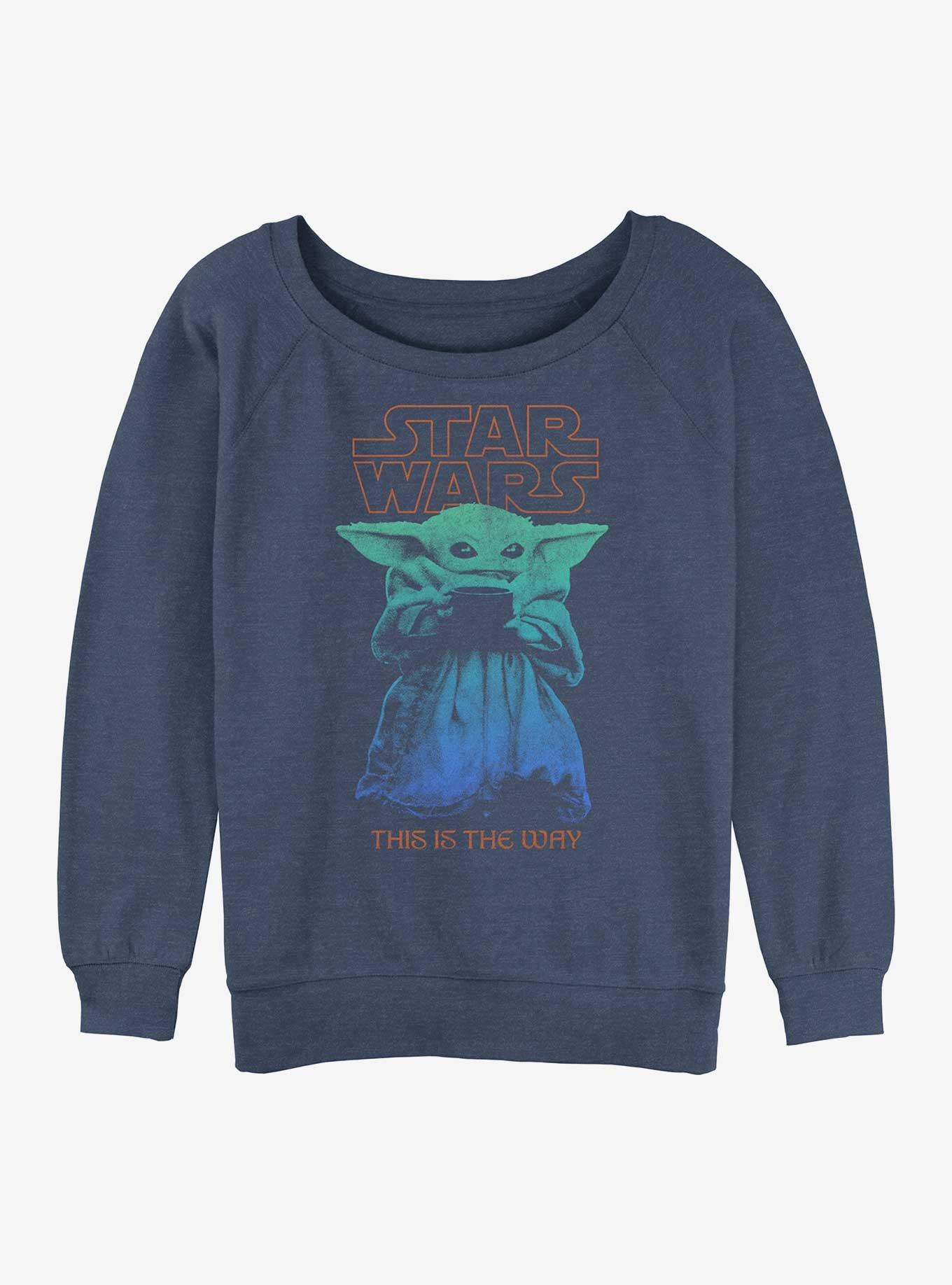 Star Wars The Mandalorian Baby Yoda Vintage Girls Slouchy Sweatshirt, , hi-res