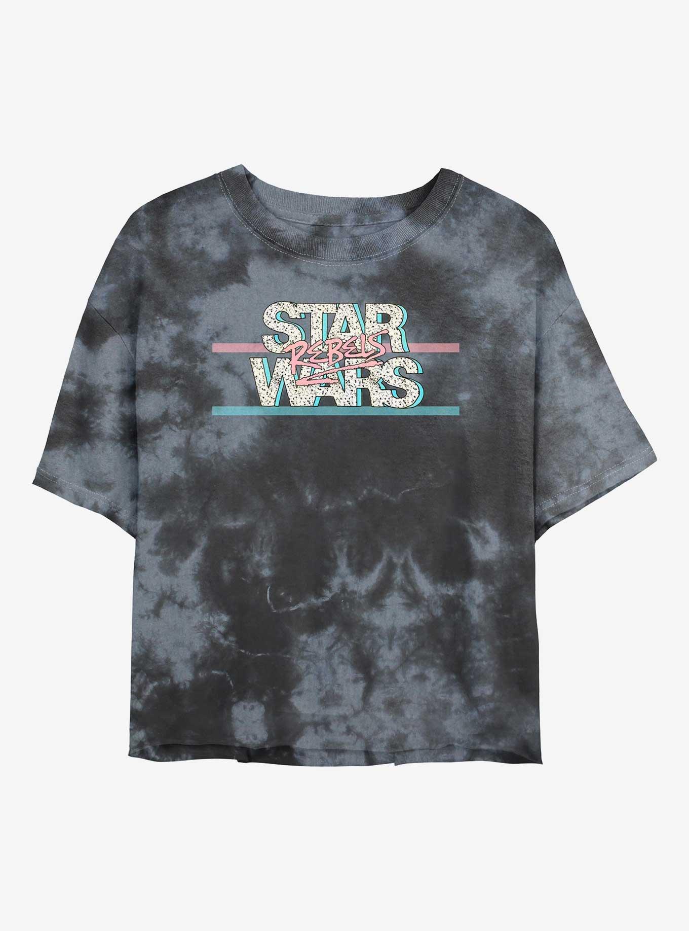 Star Wars Rebel Pop Girls Tie-Dye Crop T-Shirt, , hi-res