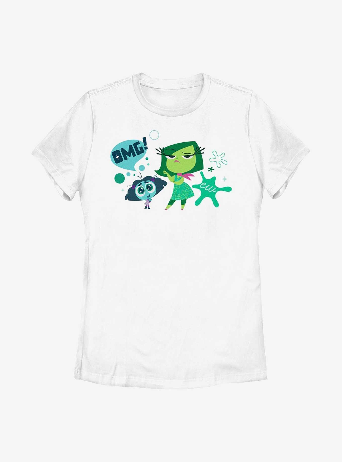 Disney Pixar Inside Out 2 Little Envy And Disgust Womens T-Shirt, WHITE, hi-res