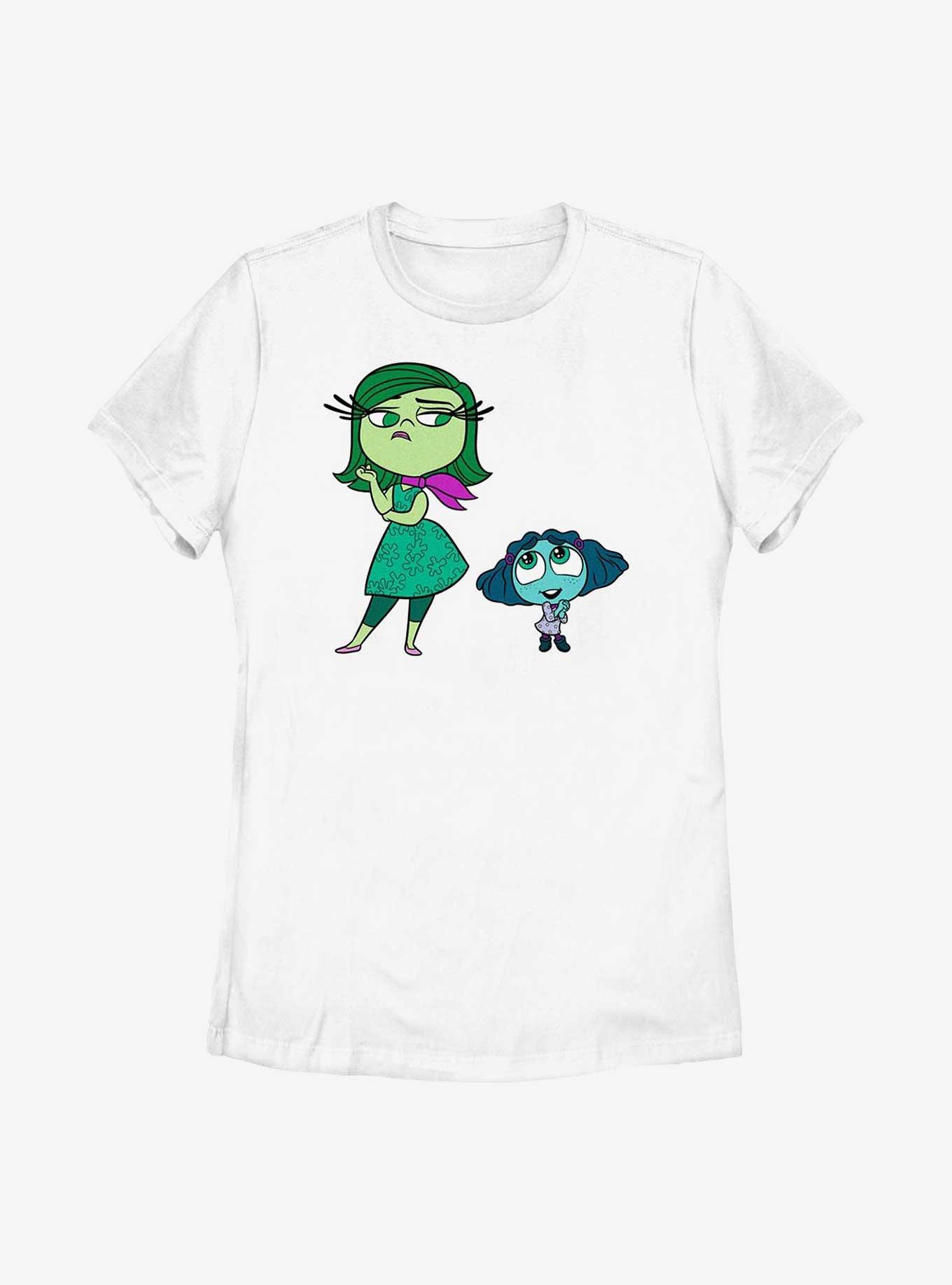 Disney Pixar Inside Out 2 Cute Envy And Disgust Womens T-Shirt, WHITE, hi-res
