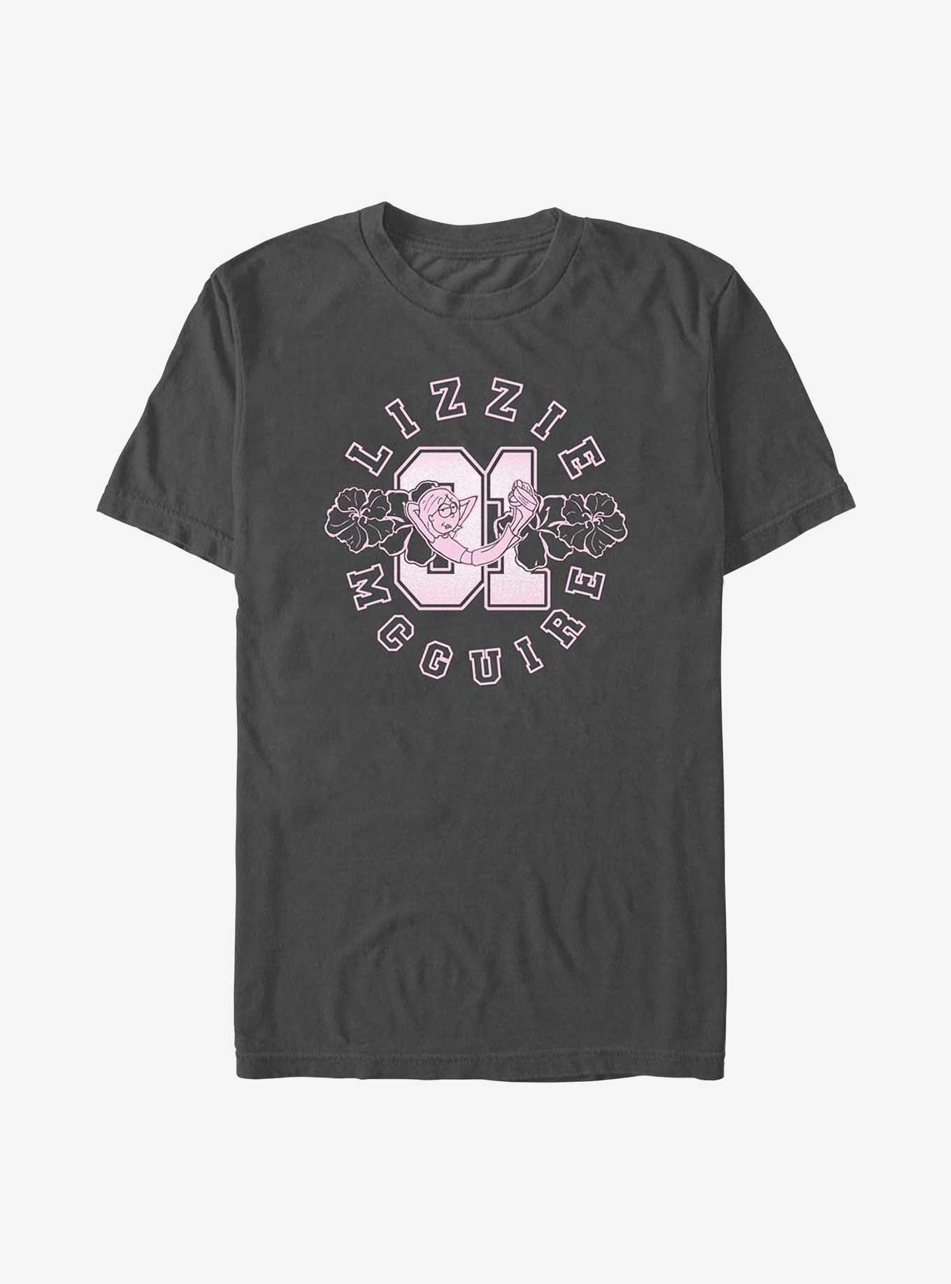 Disney Lizzie McGuire Surfer College T-Shirt, CHARCOAL, hi-res