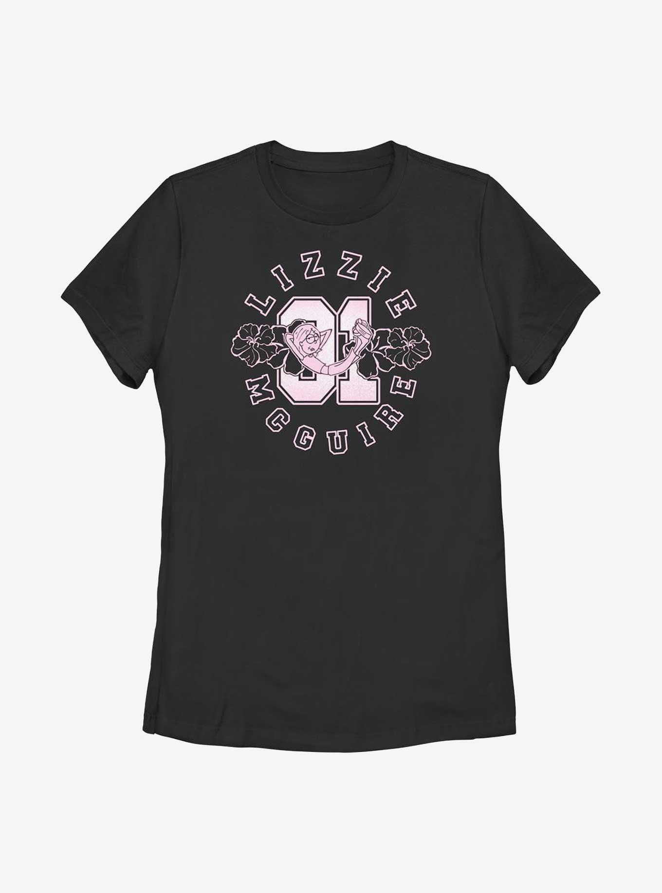 Disney Lizzie McGuire Surfer College Womens T-Shirt, BLACK, hi-res