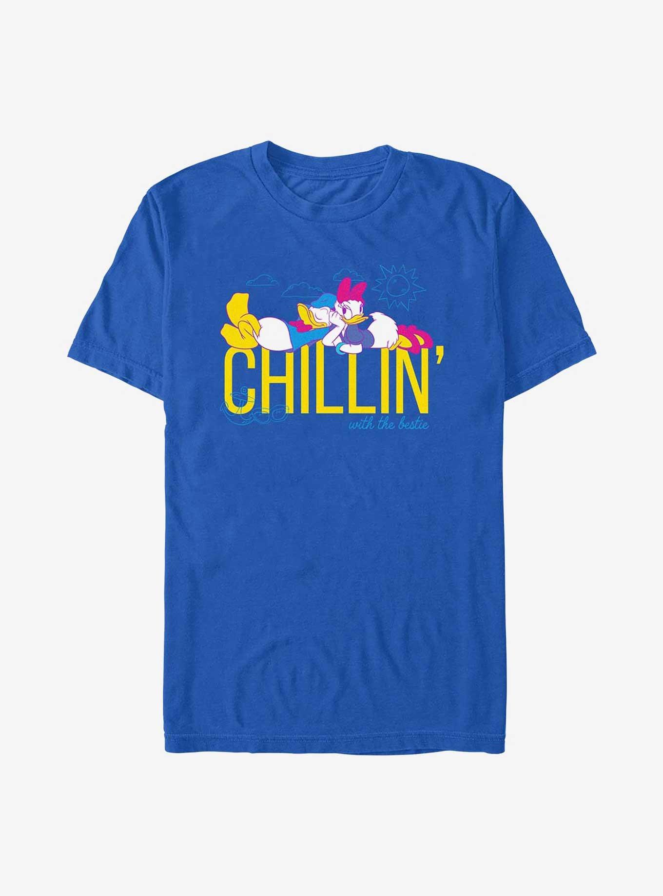 Disney Donald Duck & Daisy Duck Chillin With The Bestie T-Shirt, ROYAL, hi-res