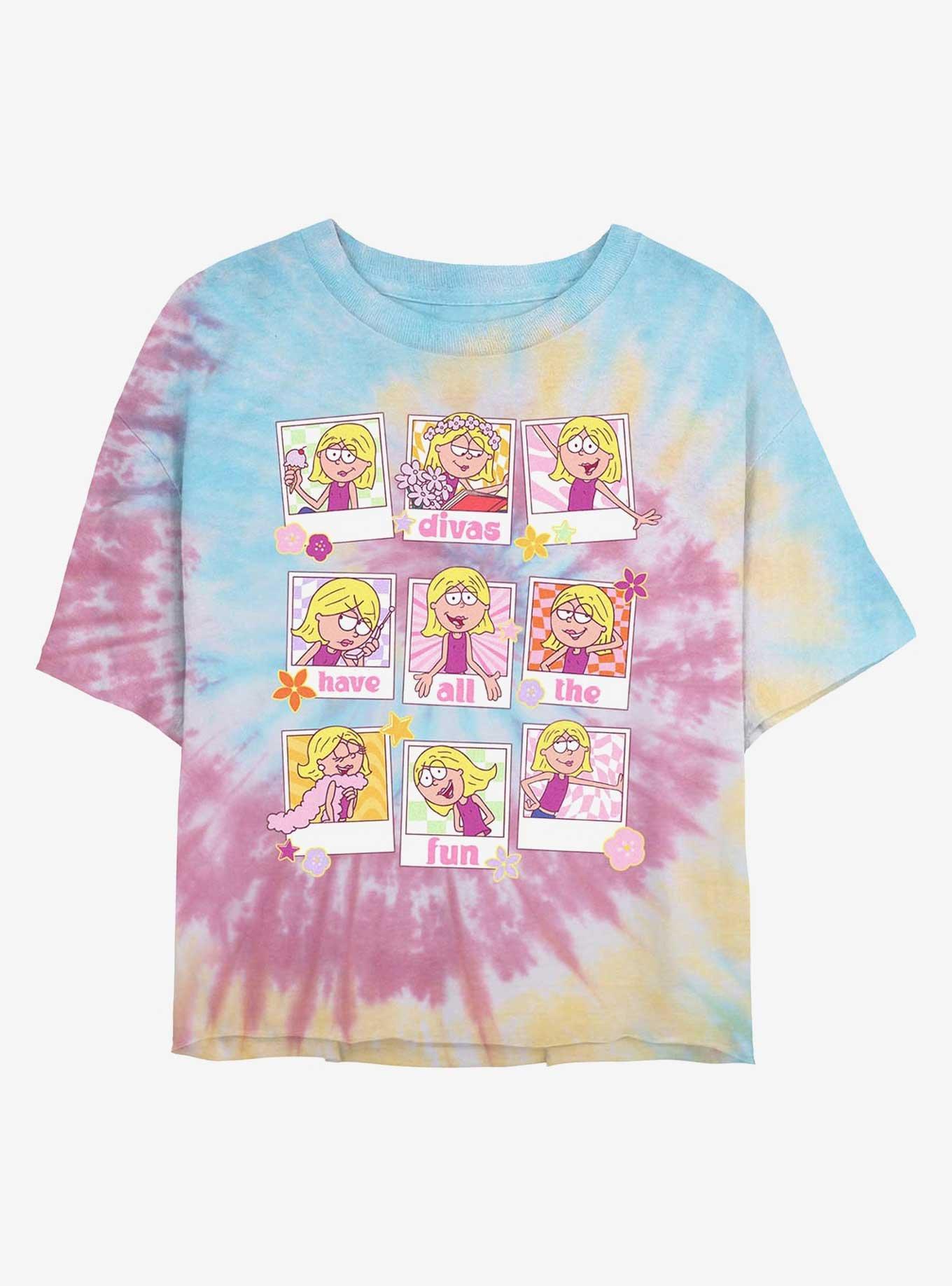 Disney Lizzie McGuire Polaroid Liz Tie Dye Crop Womens  T-Shirt, BLUPNKLY, hi-res