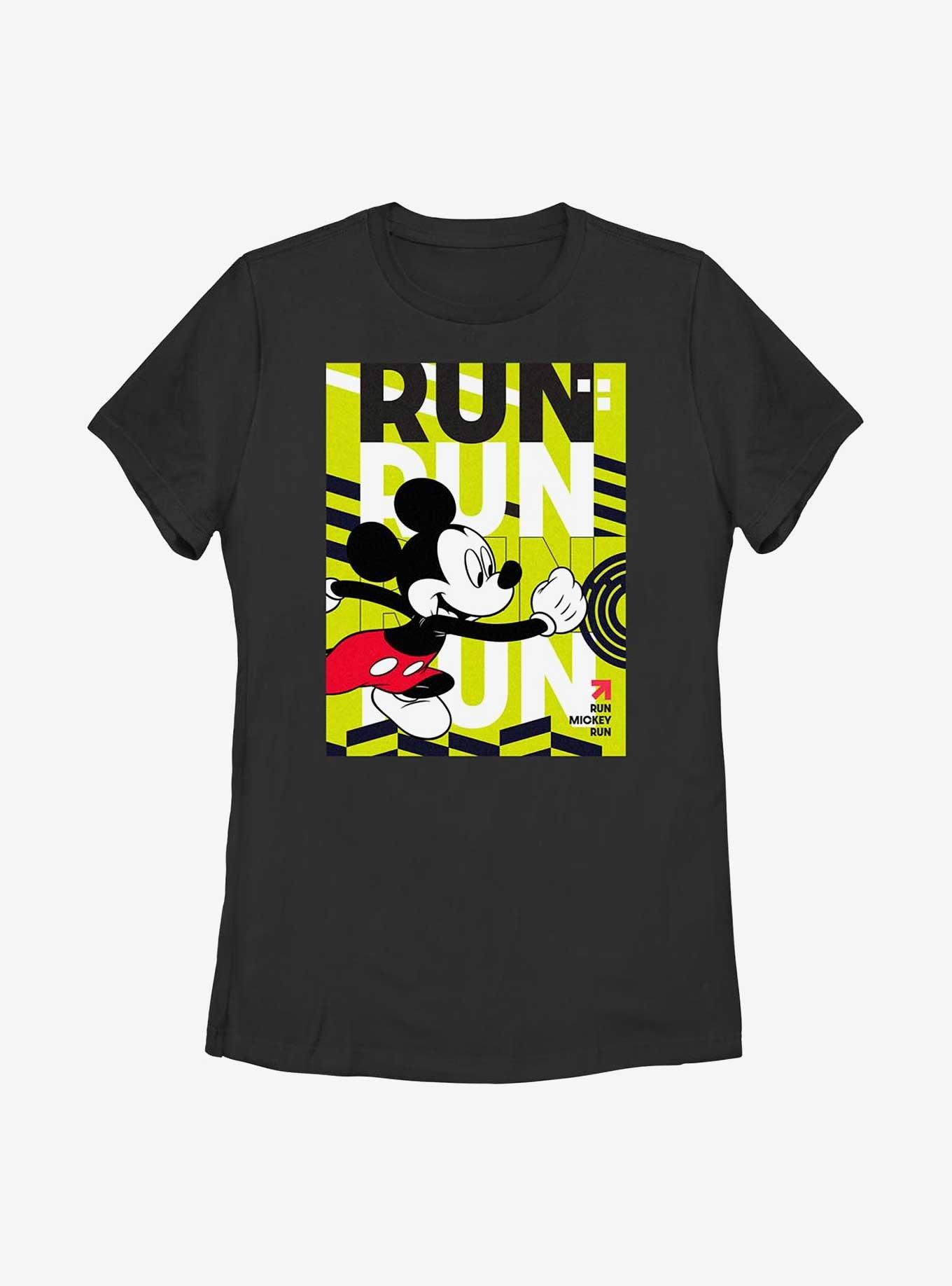 Disney Mickey Mouse Run Mickey Run Womens T-Shirt, BLACK, hi-res