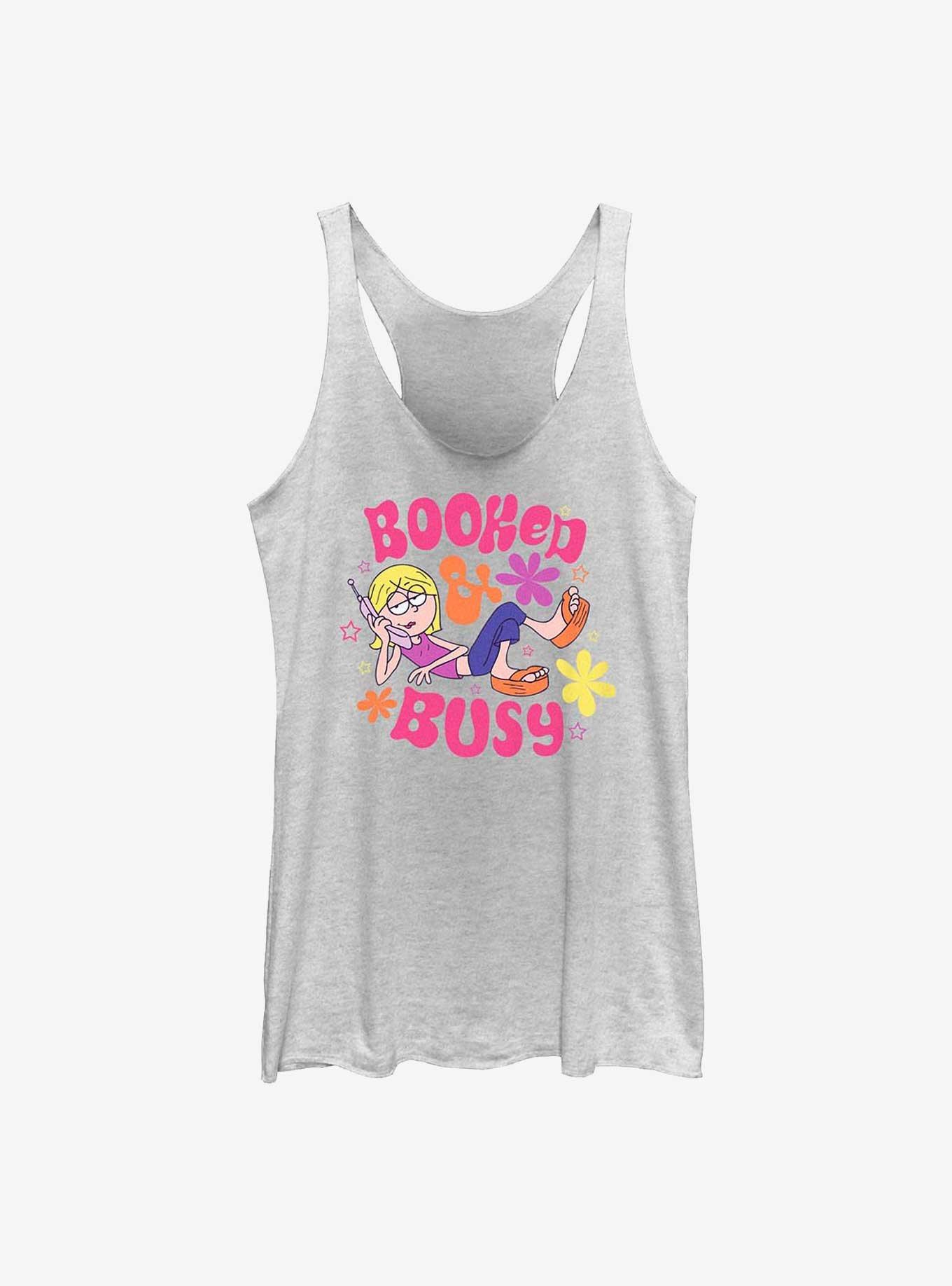 Disney Lizzie McGuire Totally Booked Womens Tank Top, WHITE HTR, hi-res